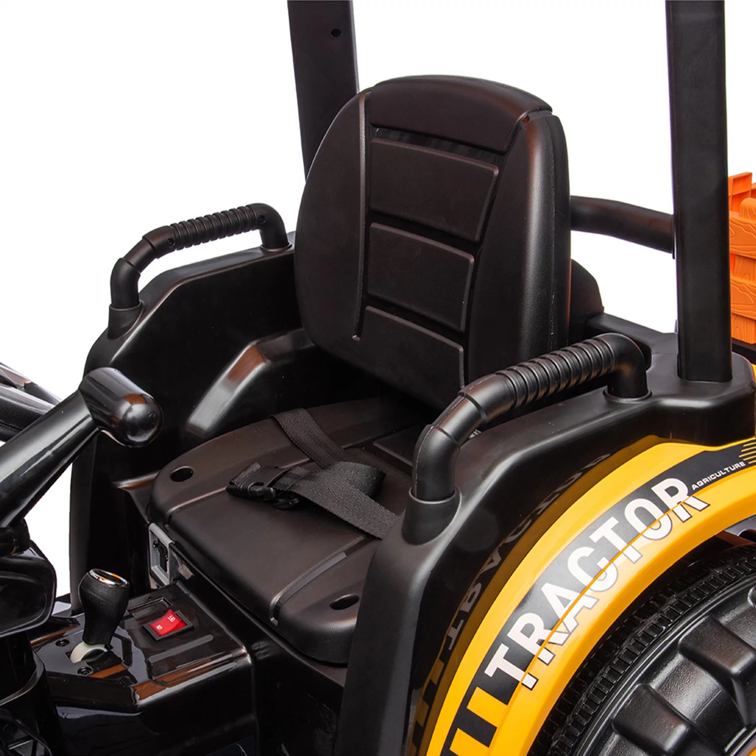 CIPACHO 24 V Powered Ride Ons Tractor, Electric Construction Vehicles for Kids with Working Loader and Backhoe Digger, Kids' Car Toys with Trailer, Green - Womvr