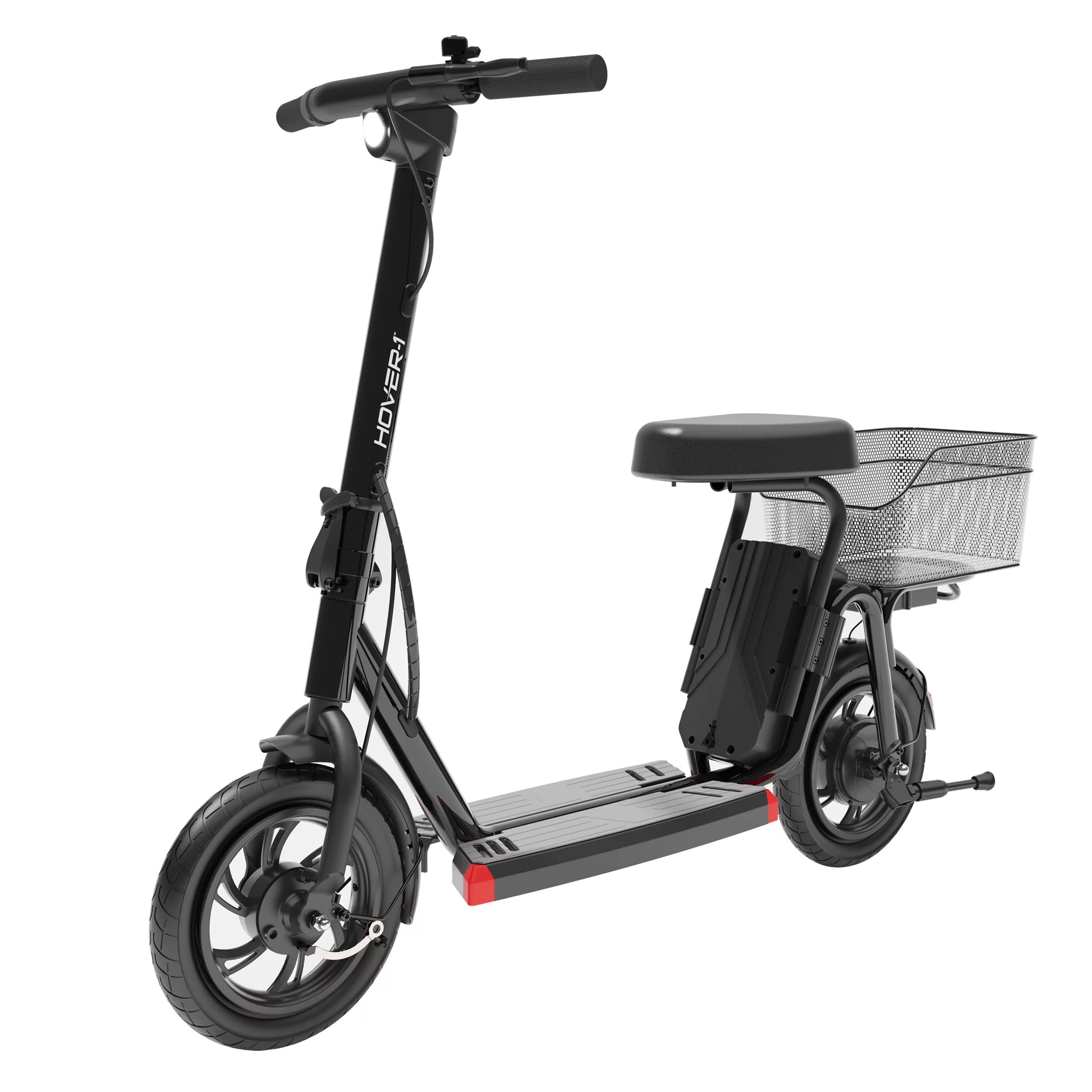 Hover-1 Alpha Cargo Electric Scooter for Teens, 16 mph Max Speed, UL 2272 Certified, Black - Womvr