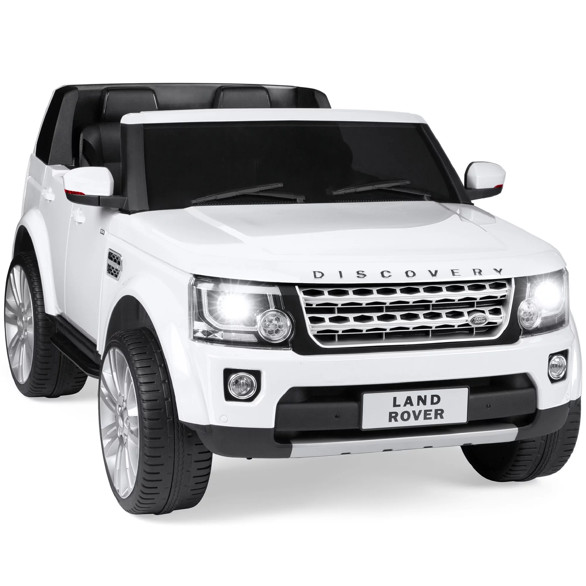 Best Choice Products 12V 3.7 MPH 2-Seater Licensed Land Rover Ride On Car Toy w/ Parent Remote Control - White - Womvr