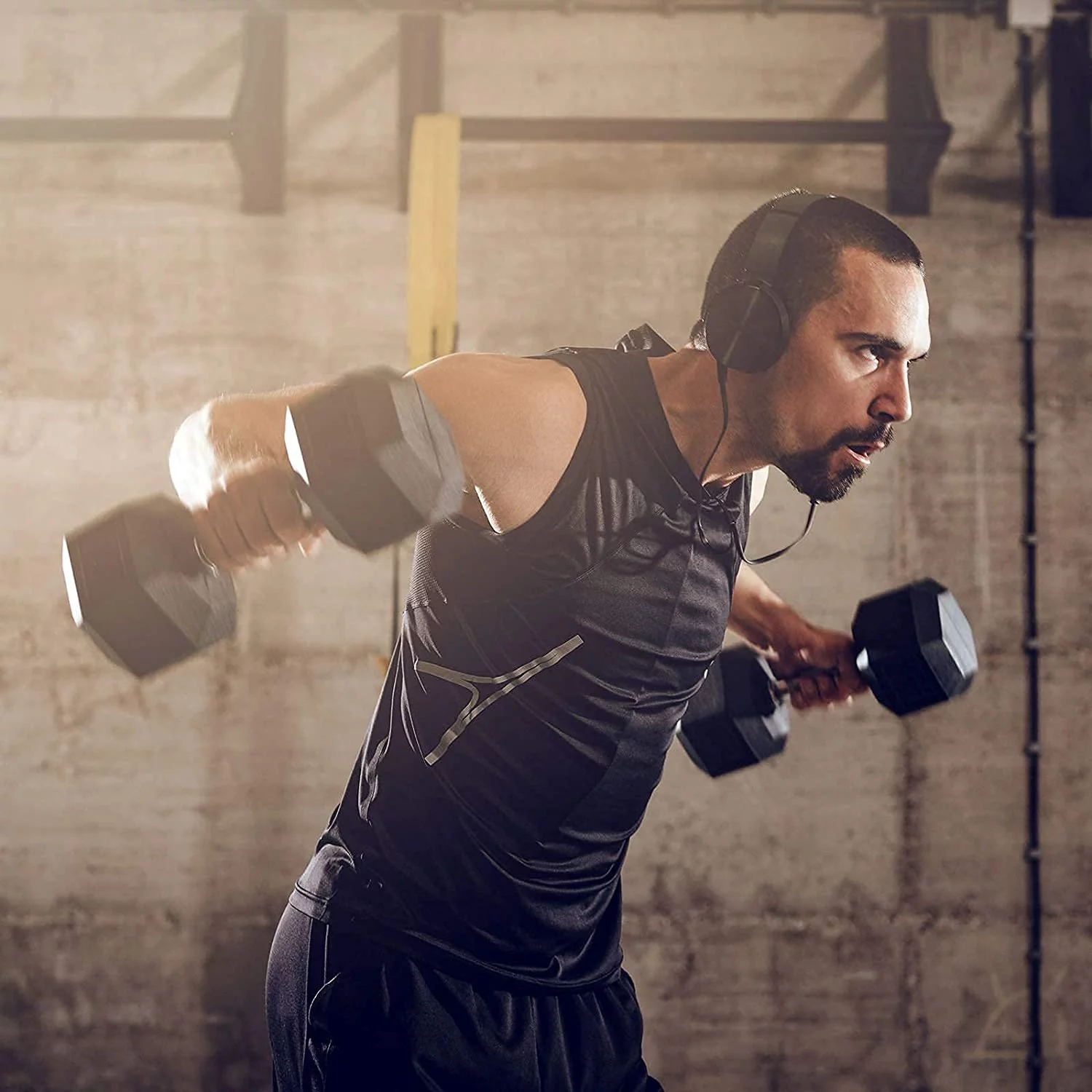 RitFit Rubber Hex Dumbbell Weight 5-60 Lbs. with Metal Handle for Strength Training, Full Body Functional Workouts - Womvr