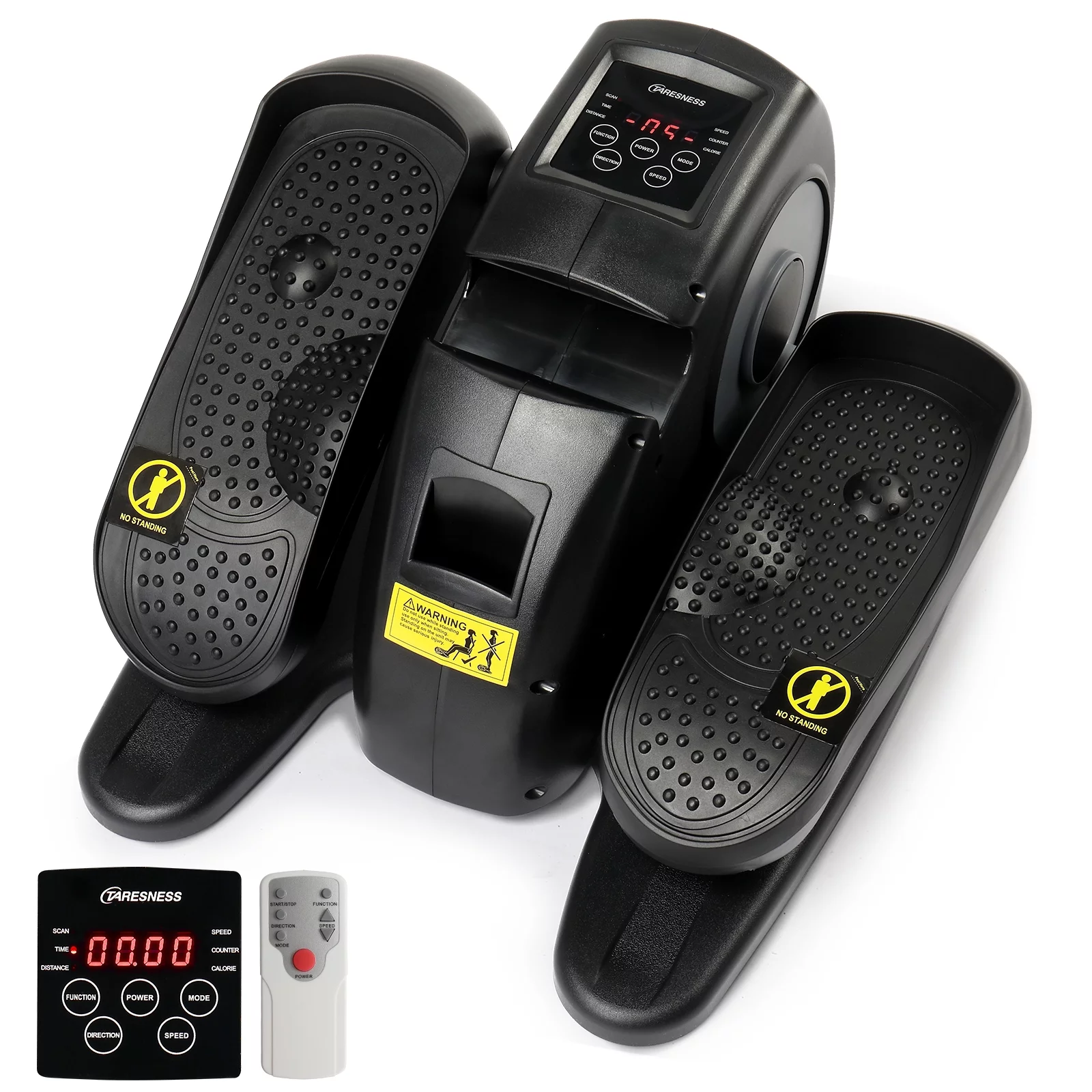 Zimtown Under Desk Electric Elliptical Bike, Pedal Exerciser, Mini Electric Elliptical Machine, Black/Red - Womvr