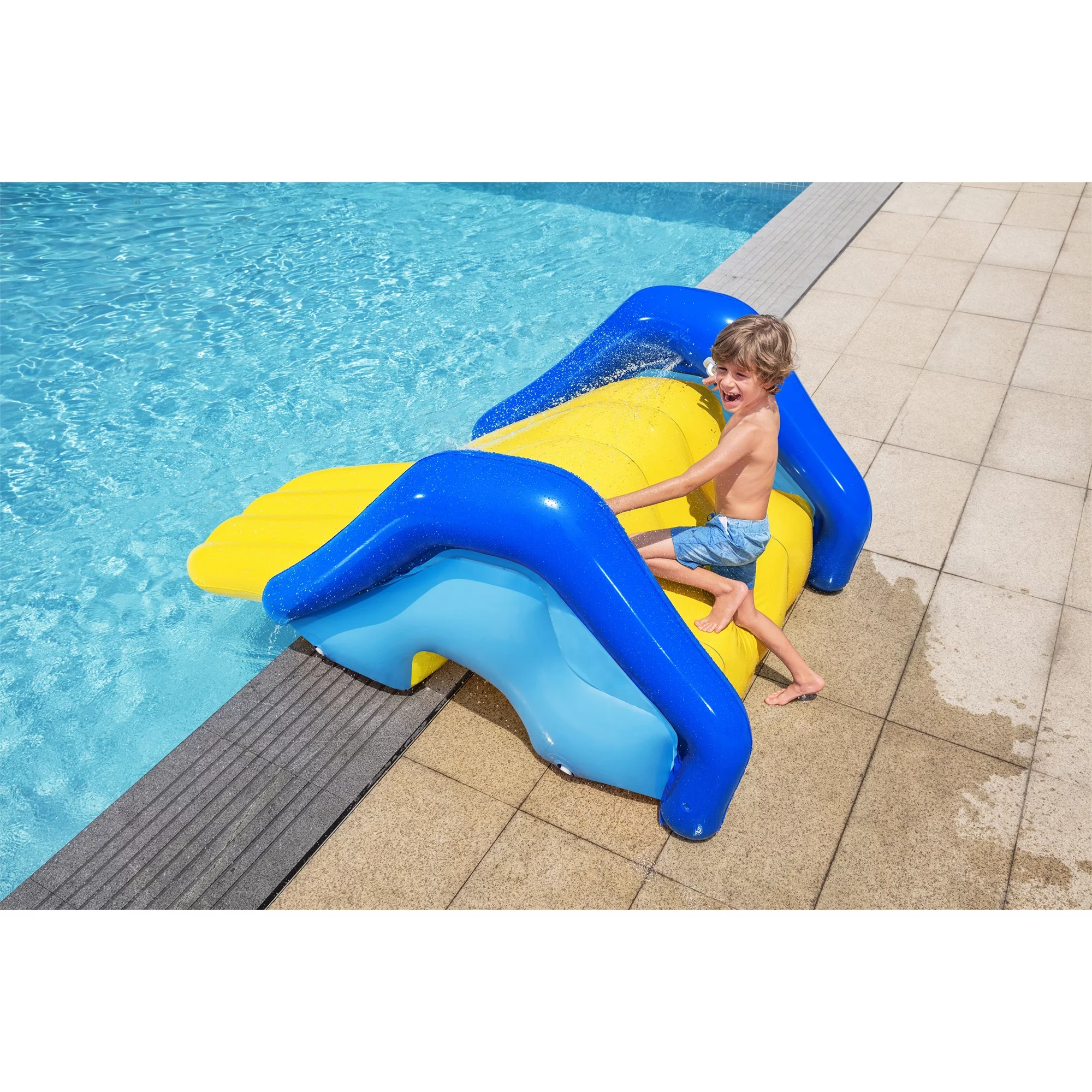 Bestway H2OGO! Giant Inflatable Outdoor Pool Water Slide with Built-In Sprinkler - Womvr