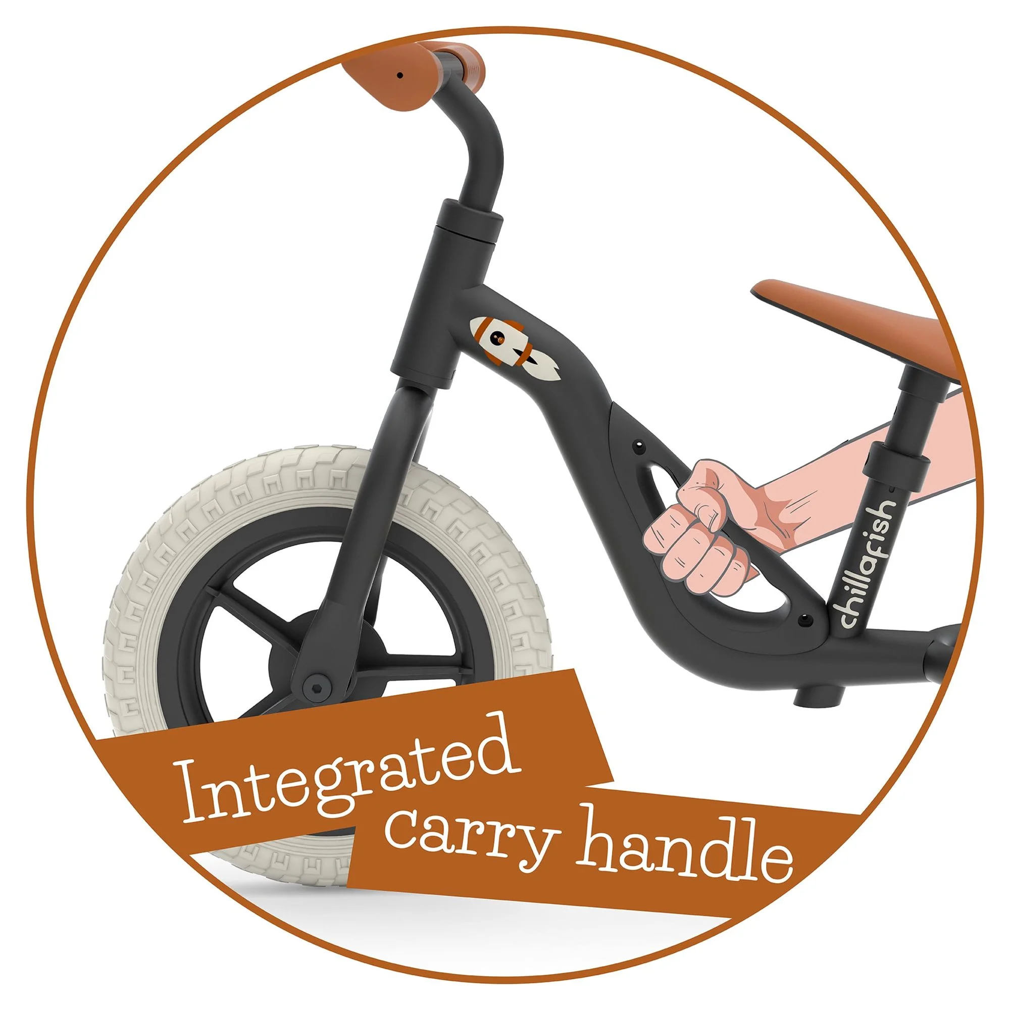 Chillafish Charlie lightweight toddler balance bike with carry handle, adjustable seat and handlebar, puncture-proof 10-inch wheels, for kids 18-48 months, Red - Womvr