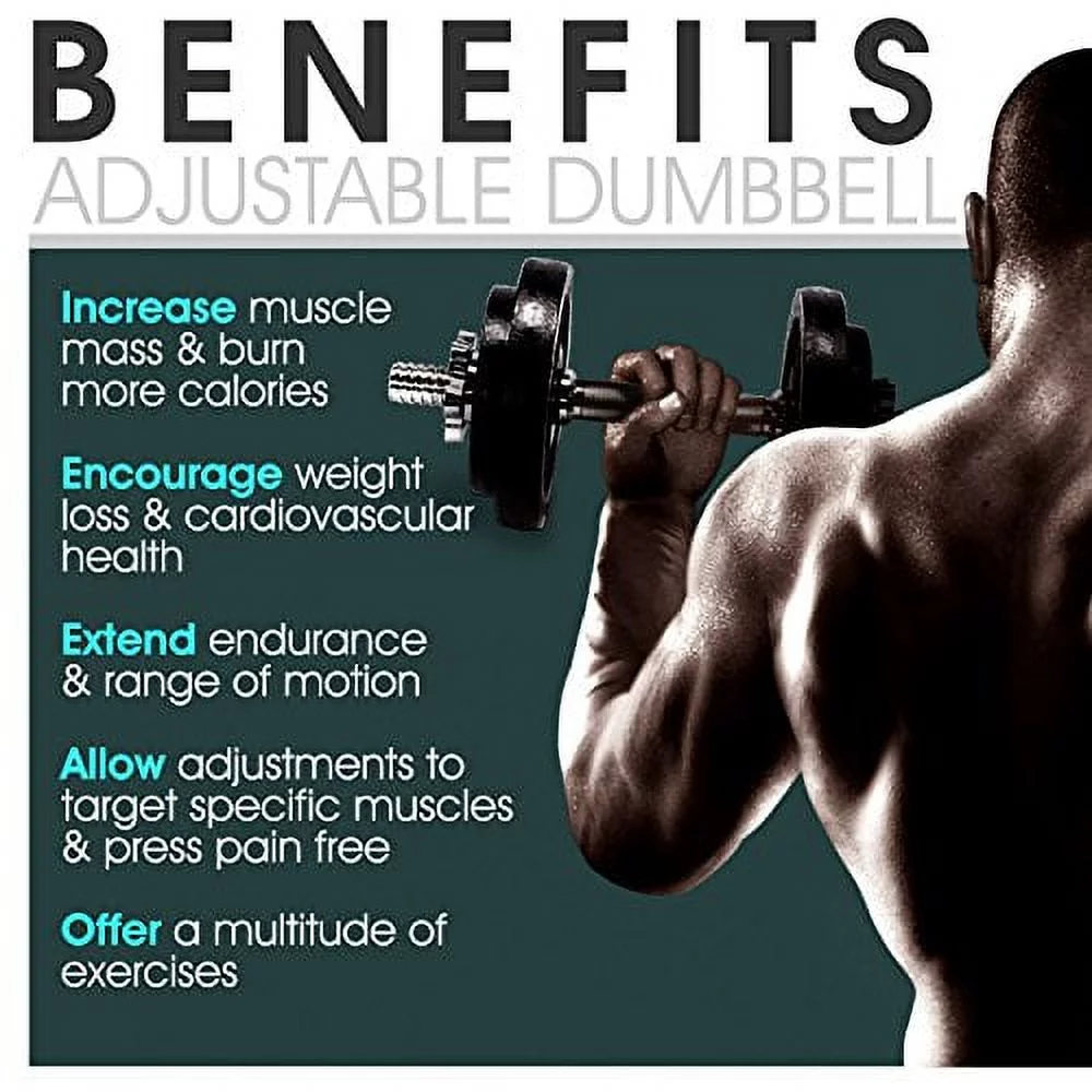 Yes4All 100 lbs Adjustable Dumbbells + Dumbbell Connector, Combo/Set - Womvr