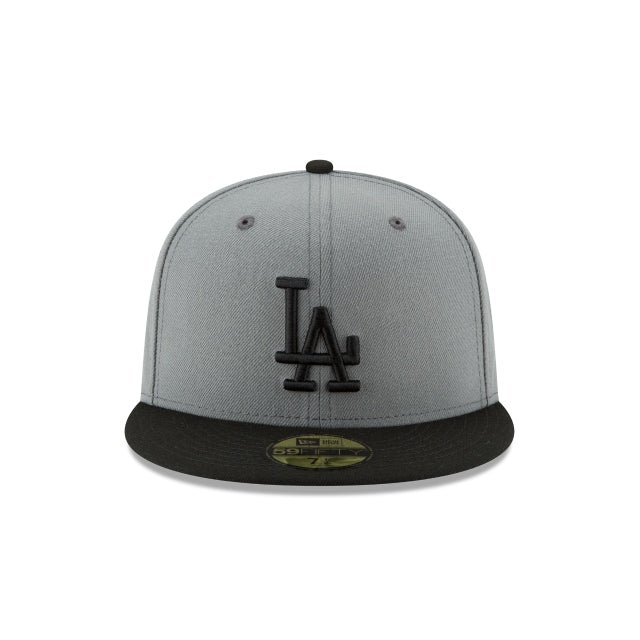 Los Angeles Dodgers Storm Gray Basic 59FIFTY Fitted Hat - Womvr