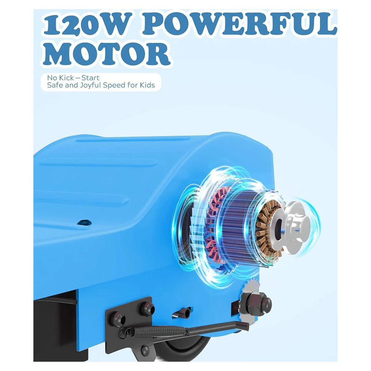 Maxtra Scooters E100 Folding Electric Scooter with Adjustable Handlebar for Kids Ages 6-12, up to 10 MPH, 155 Lbs. Max Load - Womvr