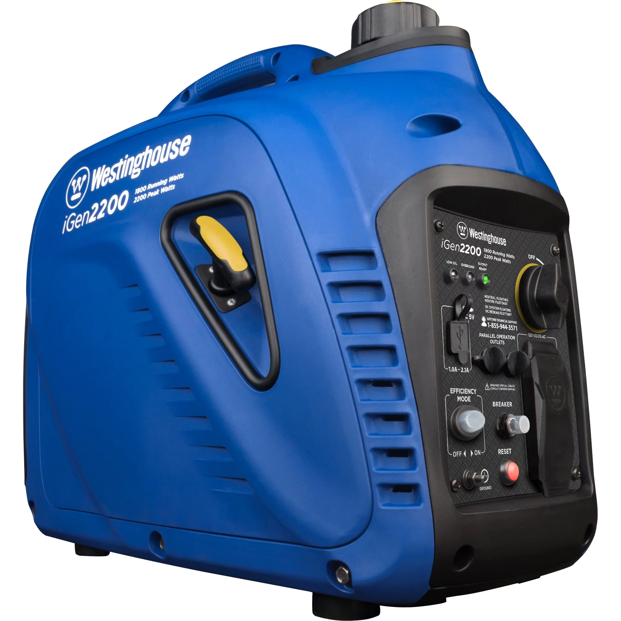 Westinghouse 2200 Peak Watt Portable Gas Inverter Generator - Womvr