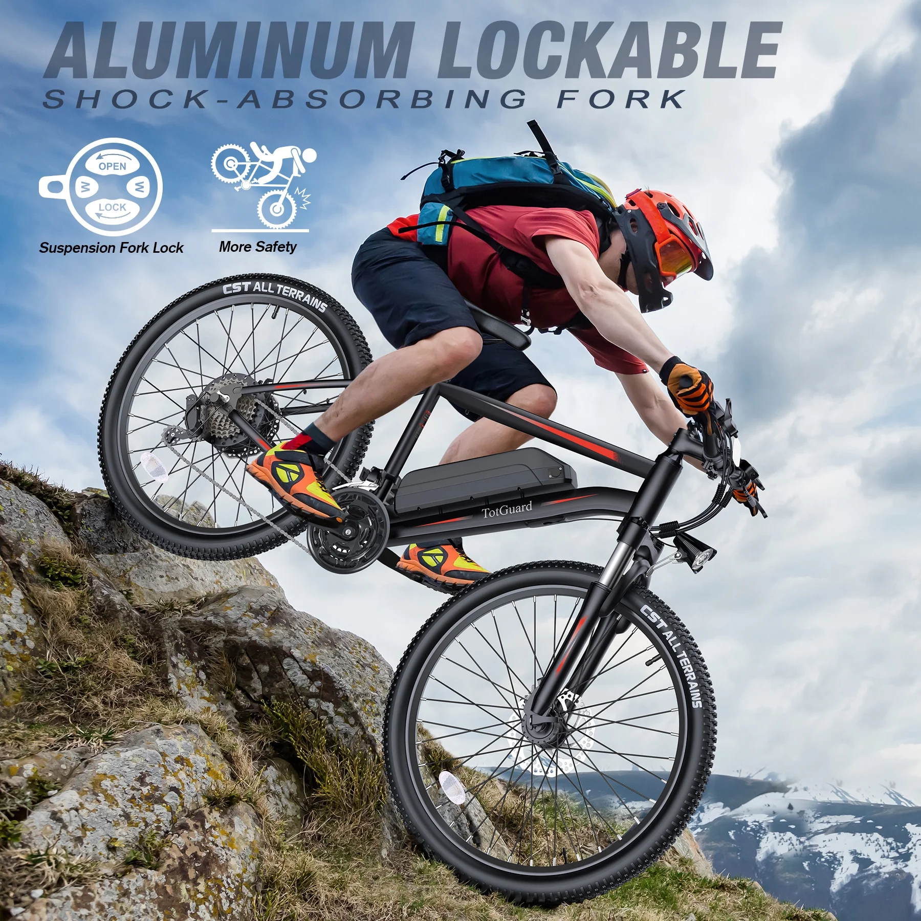 TotGuard Electric Bike, Electric Bike for Adults, 26