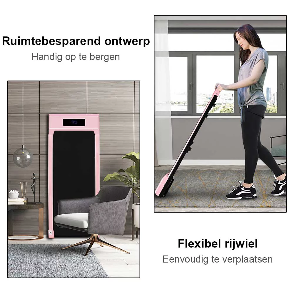 Home Fitness Code Treadmills for Home, Ultra Slim Under Desk Treadmill for Home/Office, No Assembly Required, Black - Womvr