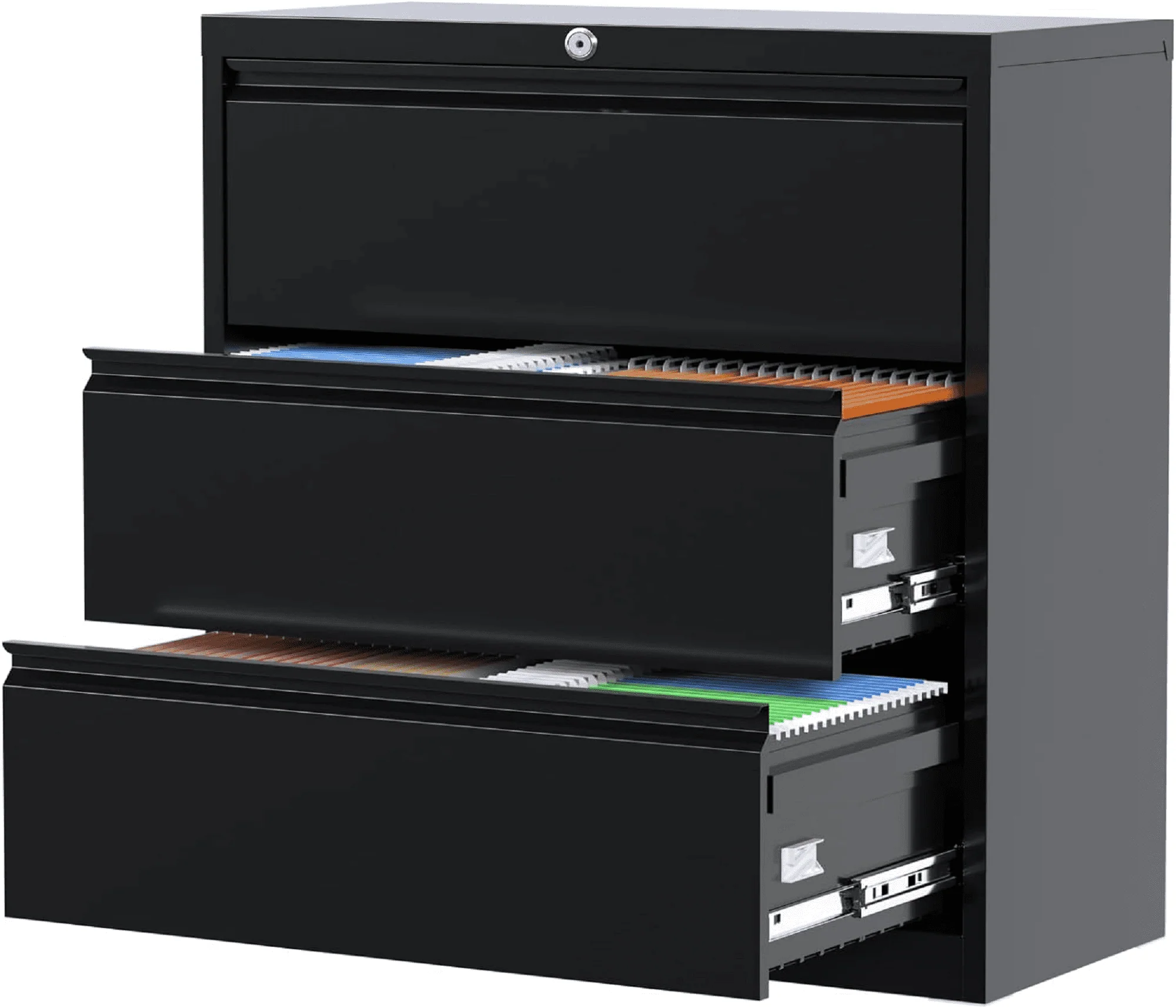 SUPEER 4 Drawer File Cabinet , Metal Vertical File Storage Cabinet with Lock, Office Home Steel Vertical File Cabinet for A4 Letter /Legal Size, 14.96