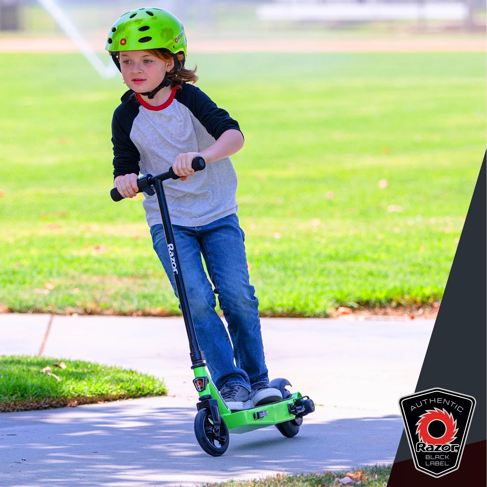 Razor Black Label E90 Electric Scooter - Green, for Kids Ages 8+ and up to 120 lbs, up to 10 mph - Womvr
