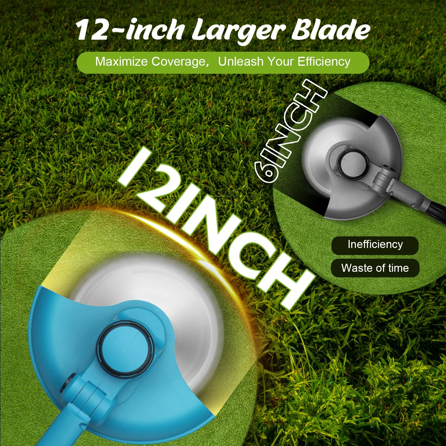 Grass Trimmer Cordless Electric String Trimmer & Edger, Tanbaby 3 in 1 Weed Wacker Kit with 3.0Ah Battery & Charger - Womvr