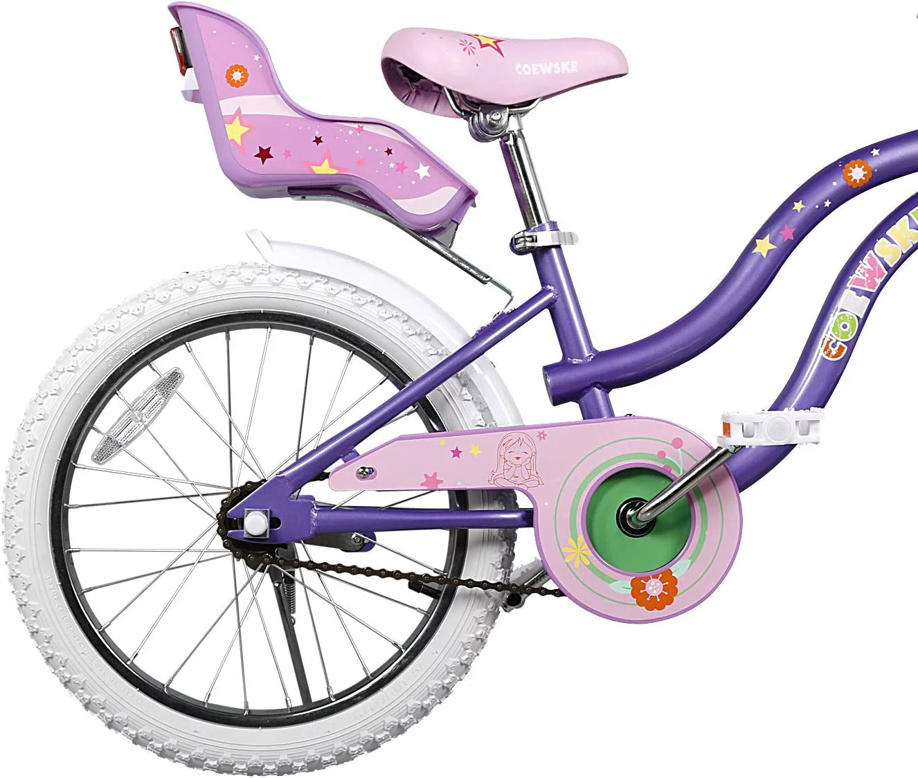 Coewske Princess Kids Bike 14 inch Boys Girls Bicycle with Training Wheels, Pink - Womvr