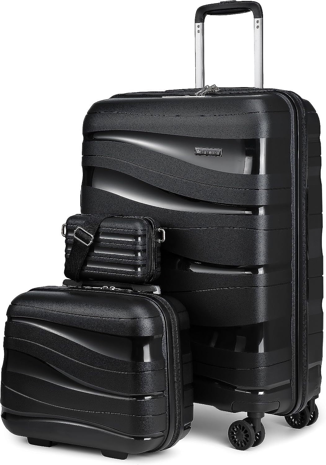Melalenia - 5 Luggage Sets PP Hardside Spinner Luggage - ��Expandable Carry-on Suitcase20