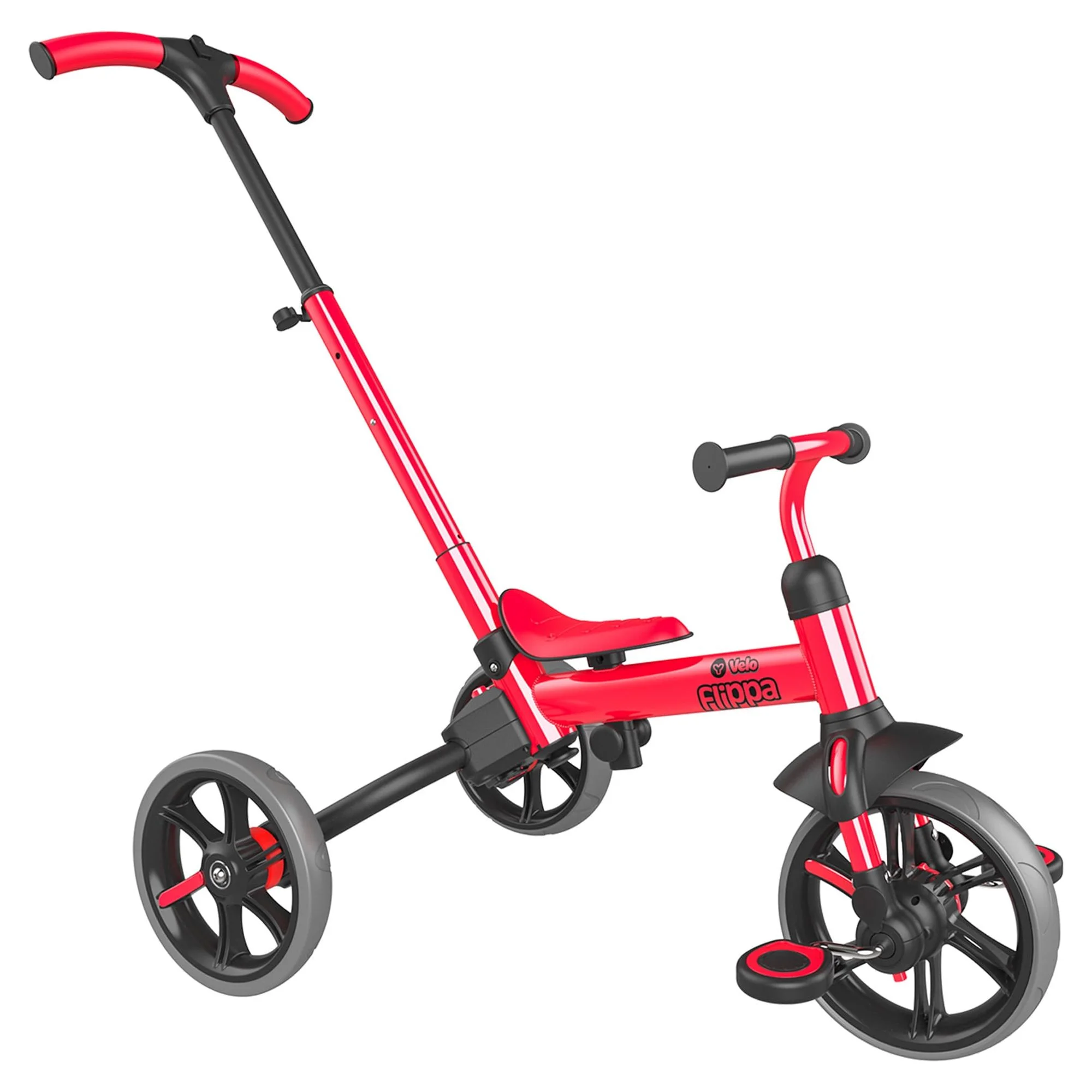 Yvolution Velo Flippa 4-in-1 Triicycle to Balance Bike 2-5 Years (Red) Unisex - Womvr