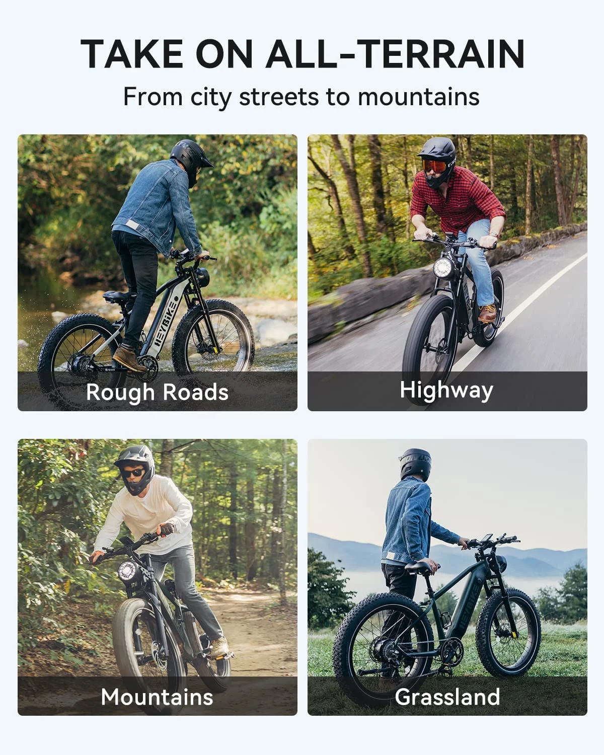 Heybike Brawn Electric Bike for Adults, 750W Fat Tire Ebikes with 48V 18Ah Removable Battery, 26'' Wheel Electric Mountain Bike, Hydraulic Front Fork Electric Bicycles - Womvr