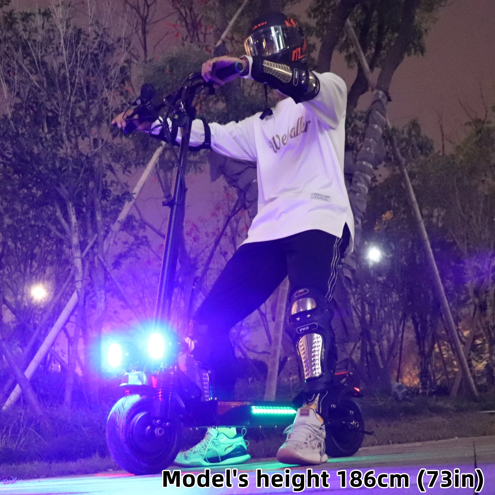 JUEXING Electric Scooter for Adults, 40 Miles Long Range, Dual Motors 2400W, E Scooter with Seat - Womvr
