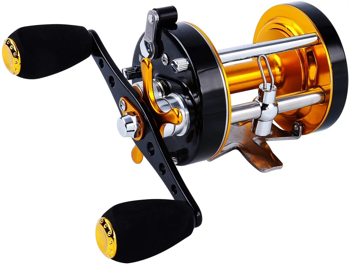 Sougayilang Round Baitcasting Reel Reinforced Metal Body EVA Left/Right Handle Conventional Fishing Reel - Womvr