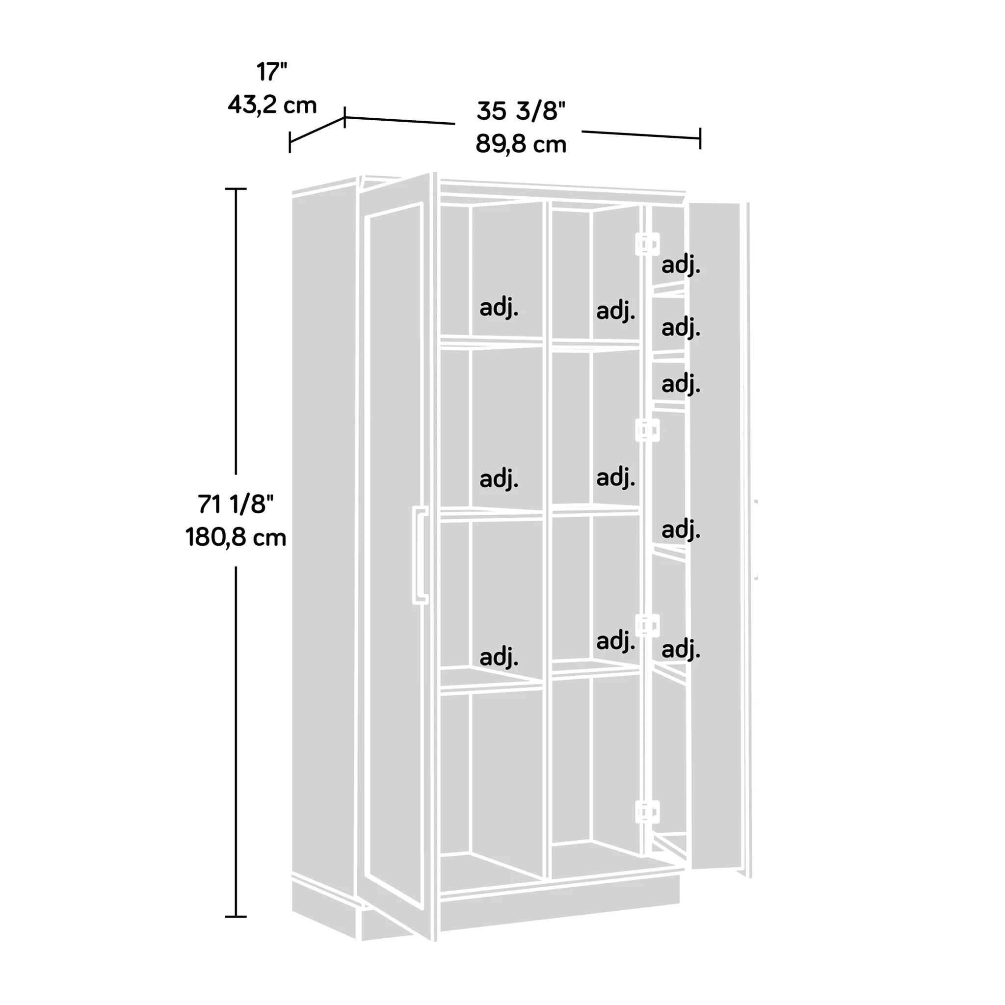 Sauder HomePlus Storage Cabinet, Soft White Finish - Womvr