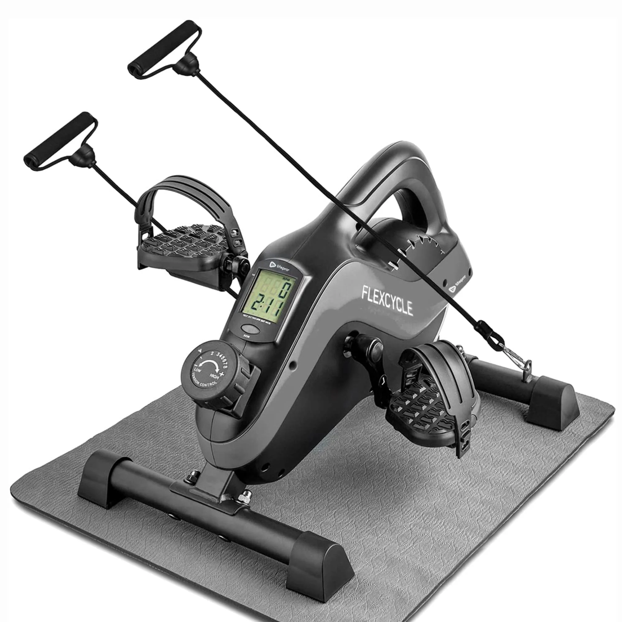 Lifepro FlexCycle Stationary Bike Pedal Exerciser Under Desk Workout Equipment, Blue - Womvr