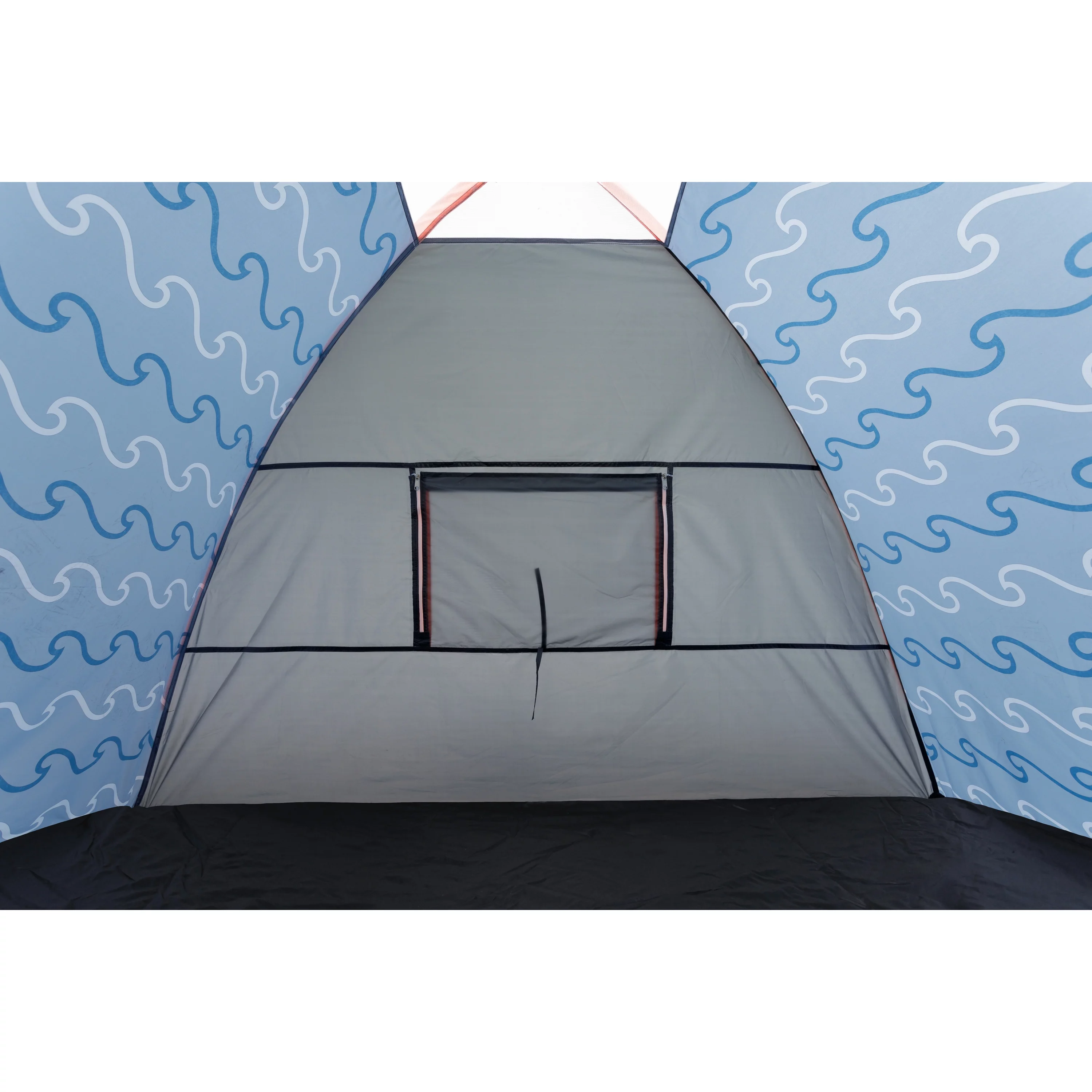 Firefly! Outdoor Gear Finn the Shark 2-Person Kid's Camping Tent - Navy/Orange/Gray Color, One Room - Womvr