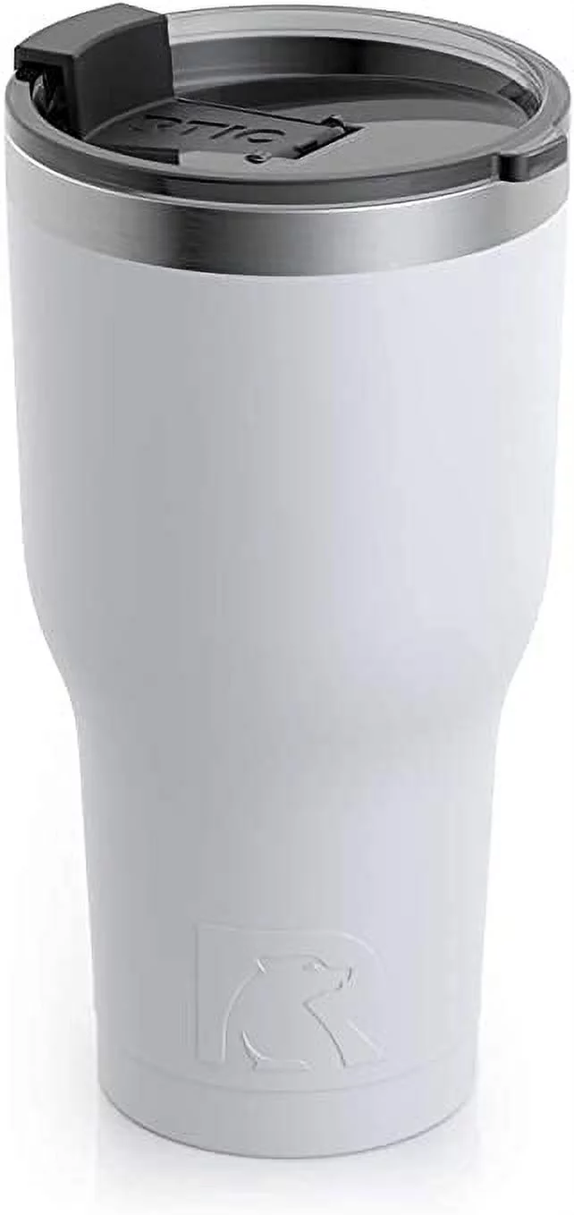 RTIC 30 OZ Insulated Tumbler Stainless Steel Coffee Travel Mug with Lid, Spill Proof, Hot Beverage and Cold, Portable Thermal Cup for Car, Camping, Deep Harbor - Womvr