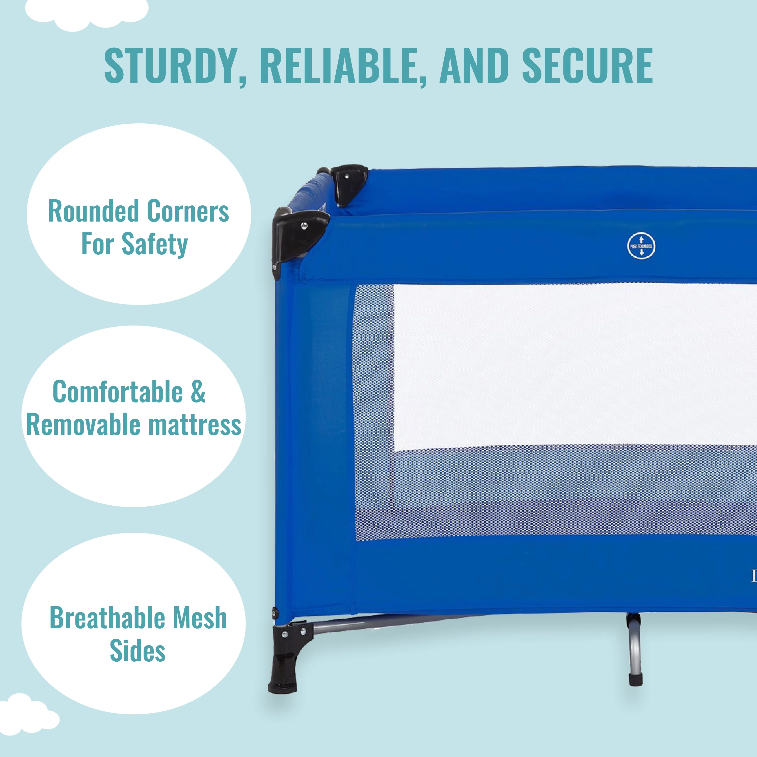 Dream On Me Nest Portable Play Yard with Carry Bag and Shoulder Strap, Pink - Womvr