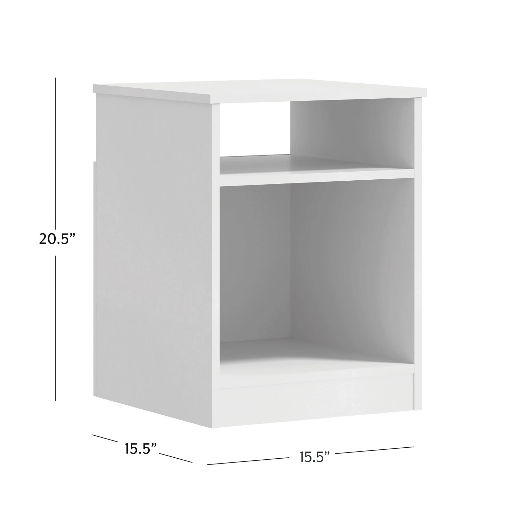 Mainstays Ardent Open Shelf Nightstand, White - Womvr