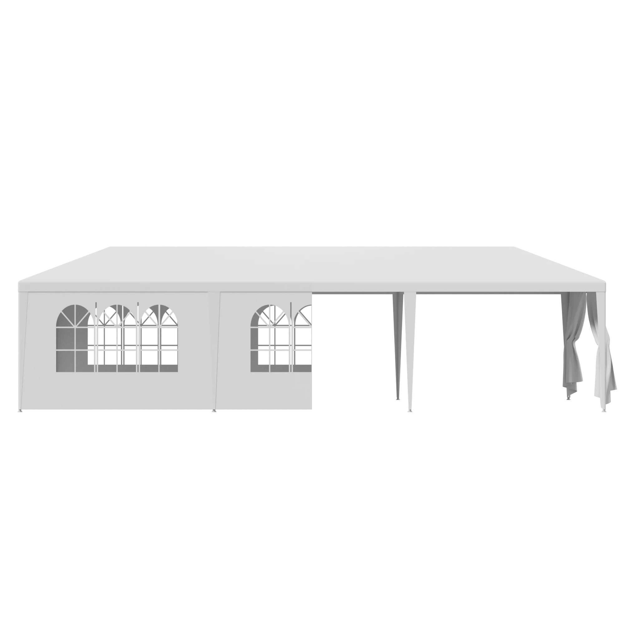 ZENSTYLE Patio Wedding Party Tent Set White Waterproof Canopy - 10 x 30' White - Womvr