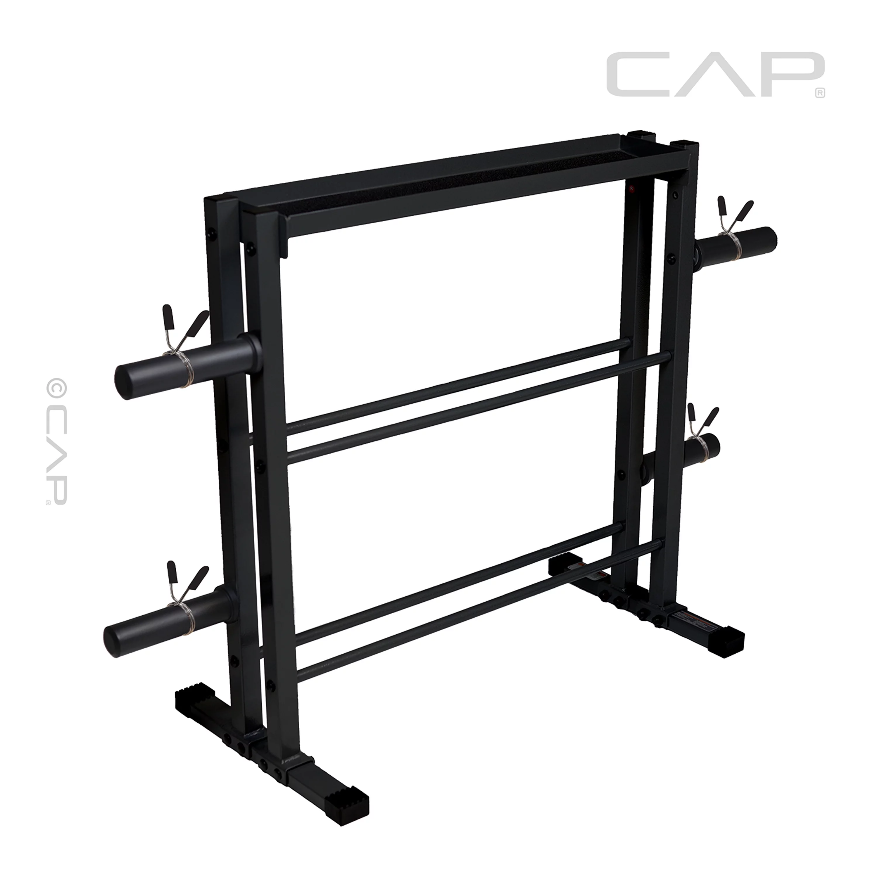 CAP 3-Tier Storage Rack for Kettlebells, Dumbbells & Olympic Weight Plates - Womvr