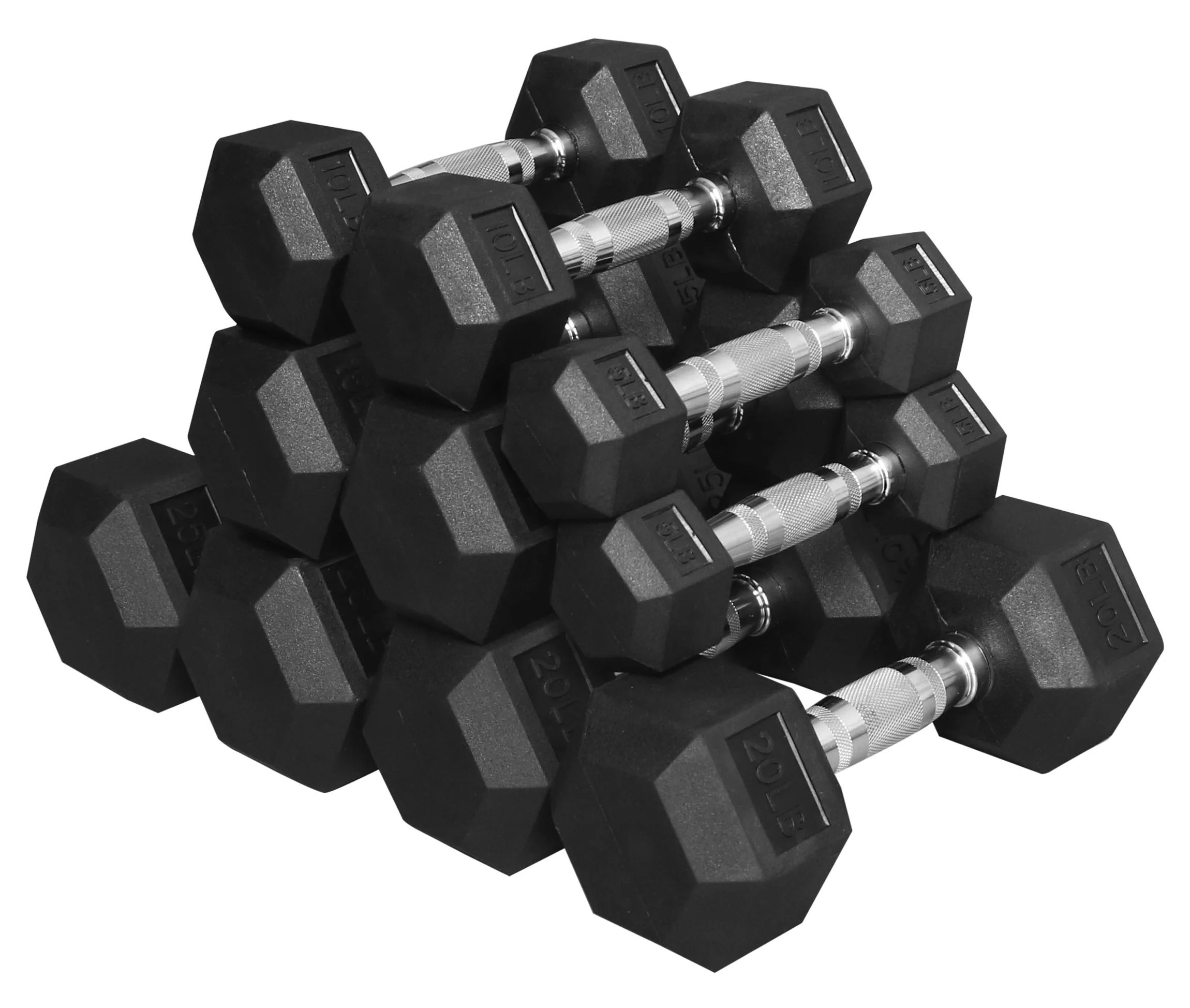 BalanceFrom 100 LB Dumbbell Set, Pairs of 5 lb, 10 lb, 15 lb and 20 lb - Womvr