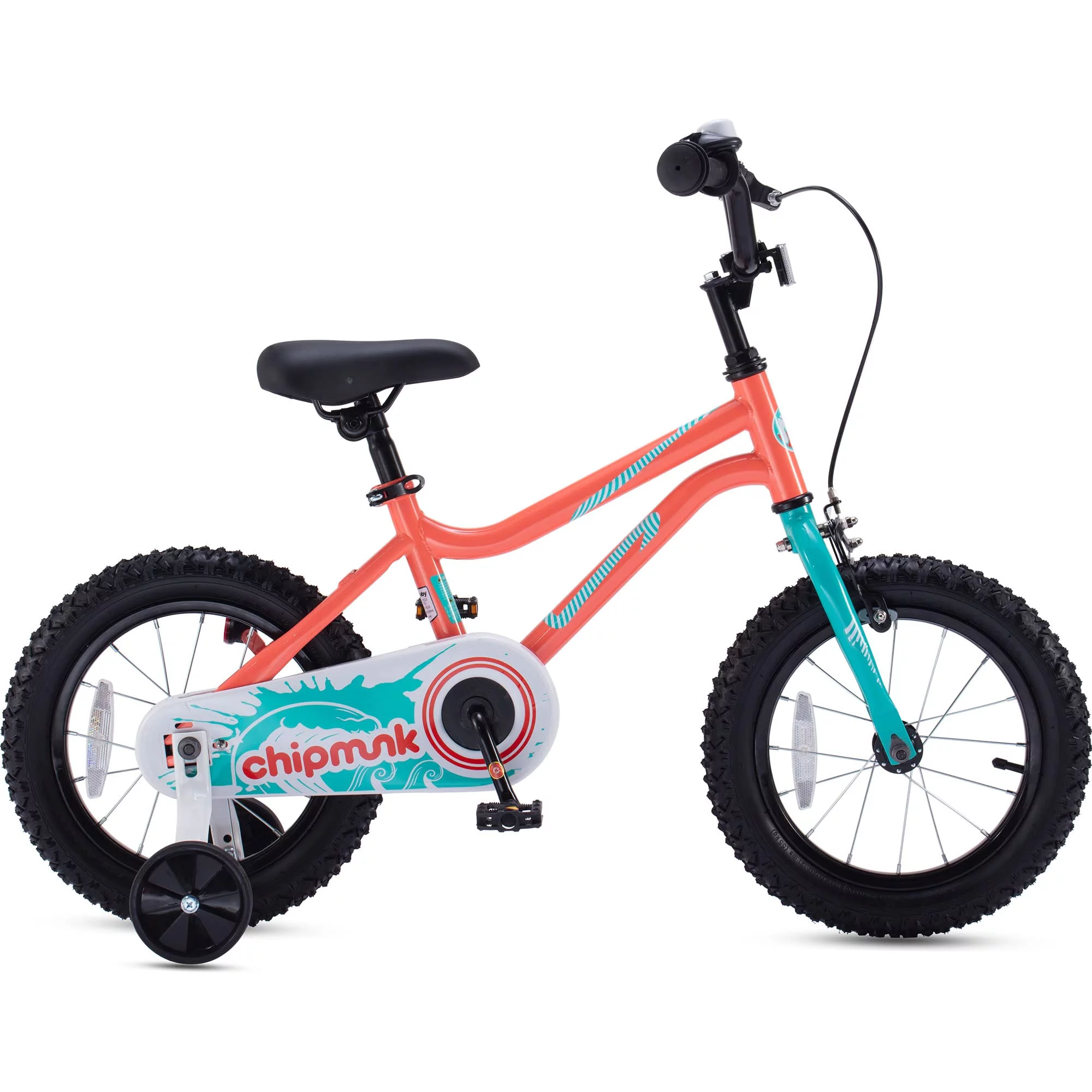 RoyalBaby Chipmunk Kids Bike Boys Girls 16 Inch Bicycle with Training Wheels and Kickstand Red - Womvr