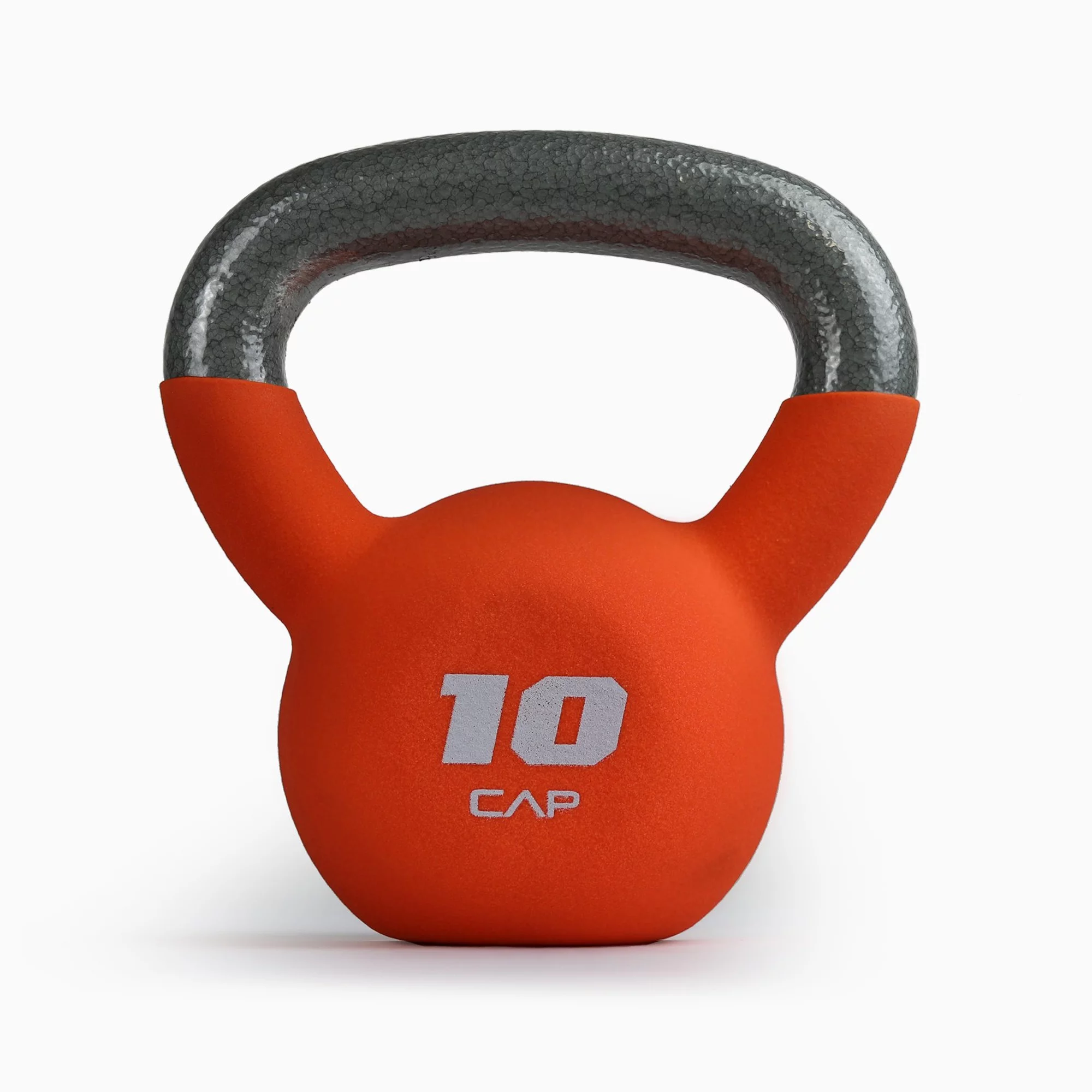 CAP, 10lb Neoprene Coated Kettlebell, Orange - Womvr