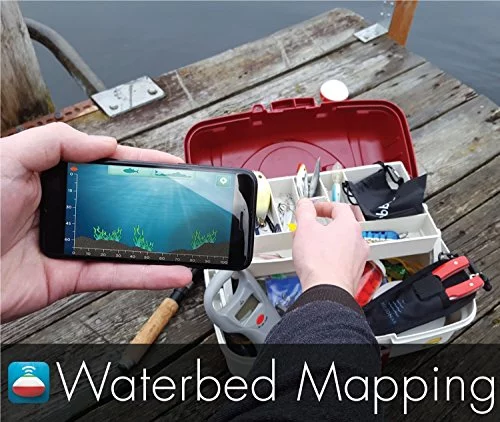 Reelsonar Portable Fish Finder Accurate Fish Depth Finder with Depth Range of 135 feet 10+ Hours Battery Life with iOS & Android App Wireless - Womvr