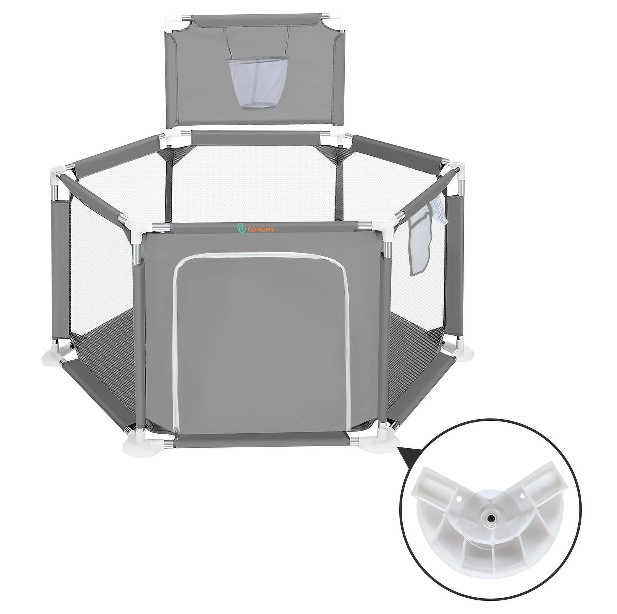 Baby Playpen, Baby Play Yard, Baby Fences Christmas Gifts Space Saving Baby Bodyguard, Blue - Womvr