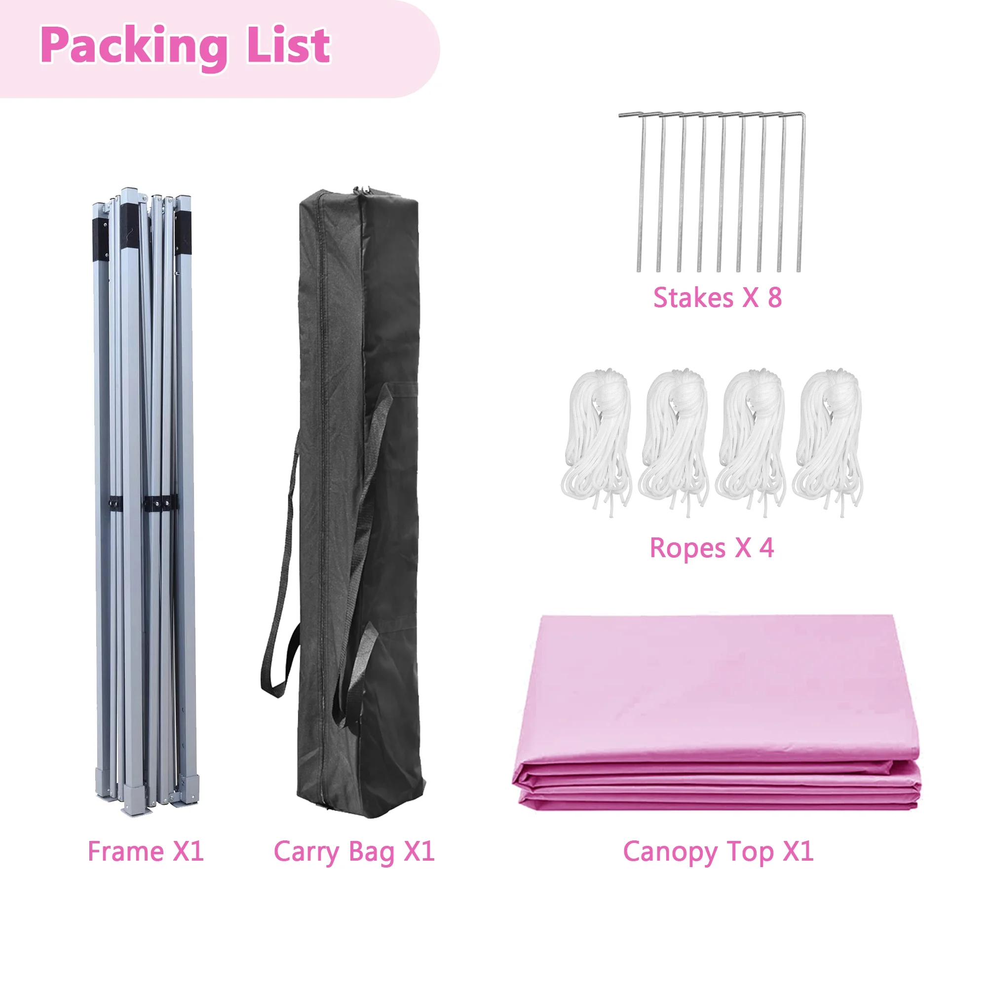 Outdoor Basics 10 ft x 10 ft Pop Up Canopy Tent with Carry Bag, Shade Canopy, Great for Picnic, Yard, Beach, Park, Camping, White - Womvr