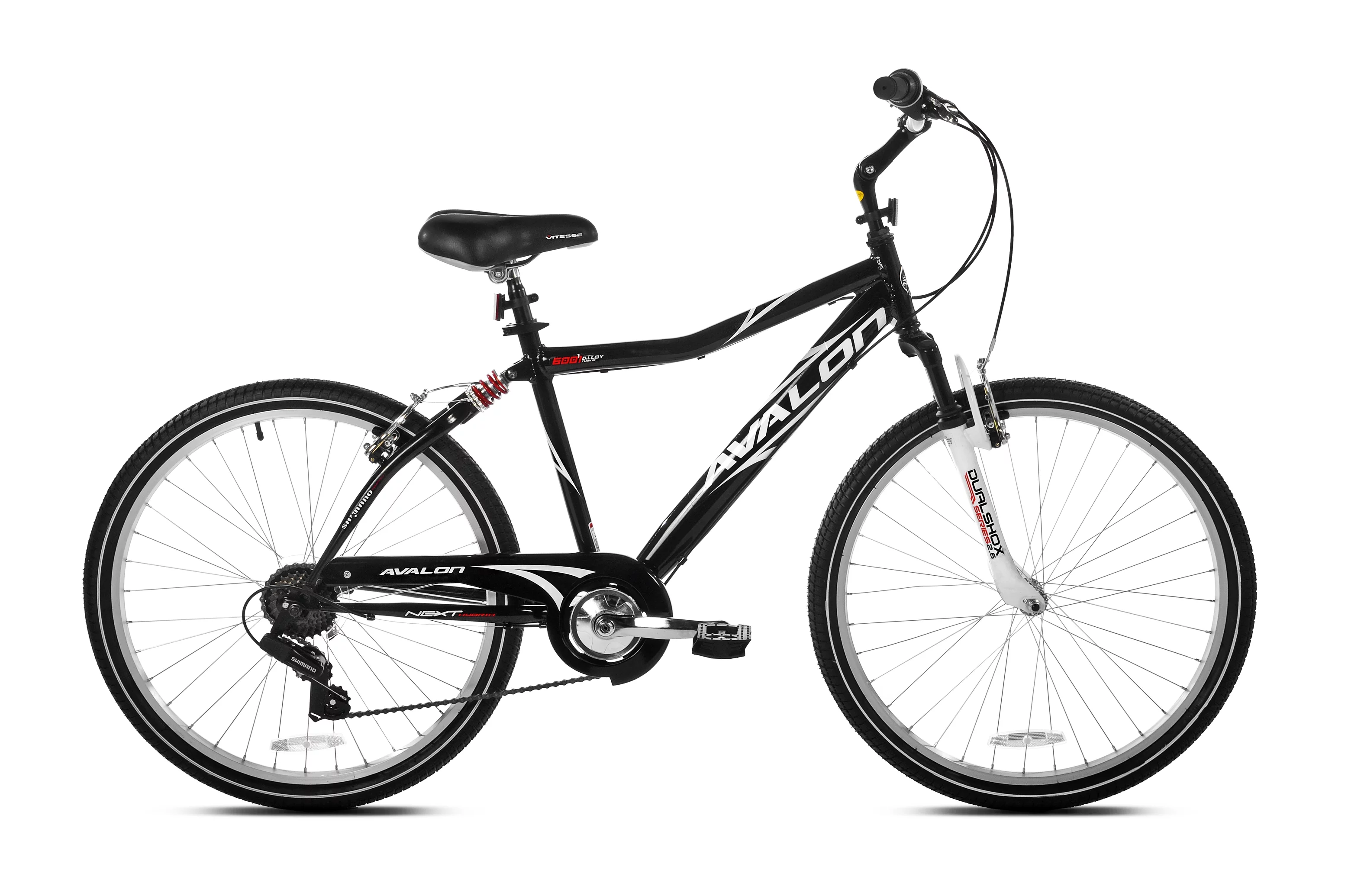 Kent Bicycle 26 In. Avalon Comfort Men's Bike with Full Suspension, Black - Womvr