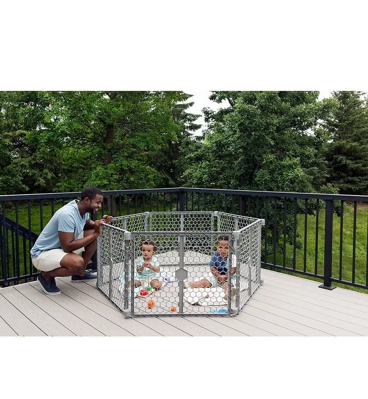 Regalo Plastic 192 inch Super Wide Baby Gate and Play Yard, 2-in-1, Ages 6 to 24 Months - Womvr