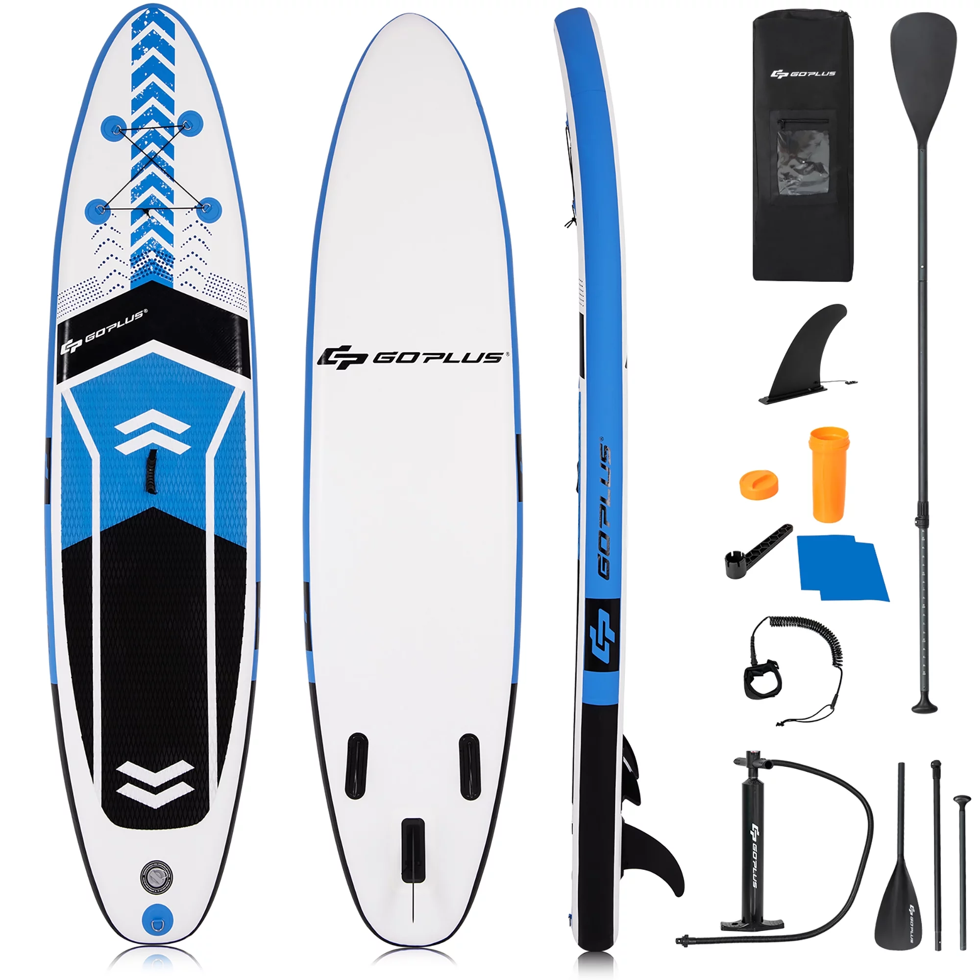 Goplus 10'5'' Inflatable Stand Up Paddle Board SUP with Carrying Bag Aluminum Paddle - Womvr
