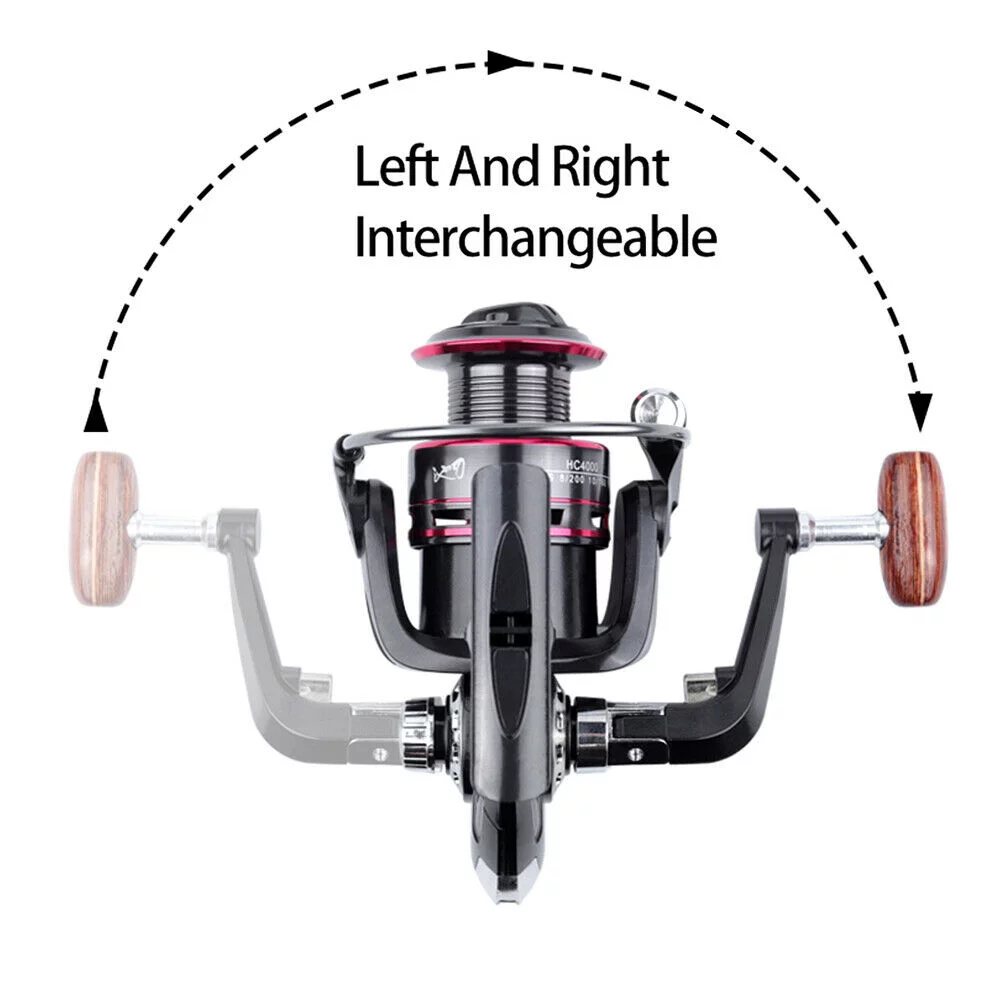 Heavy Duty Spinning Reel Saltwater Offshore Fishing Reel Max Drag 18lbs HB500-HB6000 - Womvr