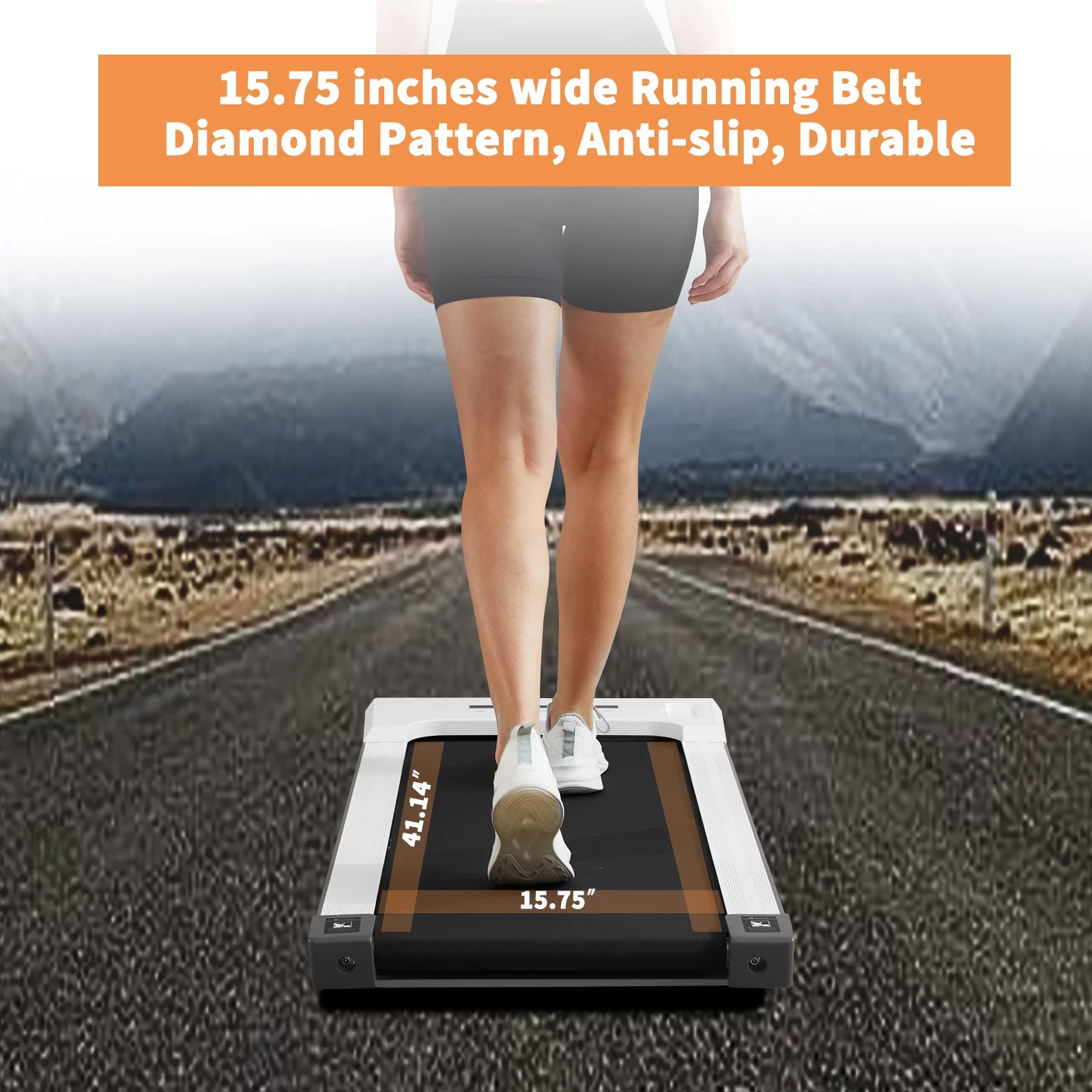 GOYOUTH Under Desk Treadmill with Remote Control, Bluetooth Speaker & LED Display Perfect for Home Gym or Office - Womvr