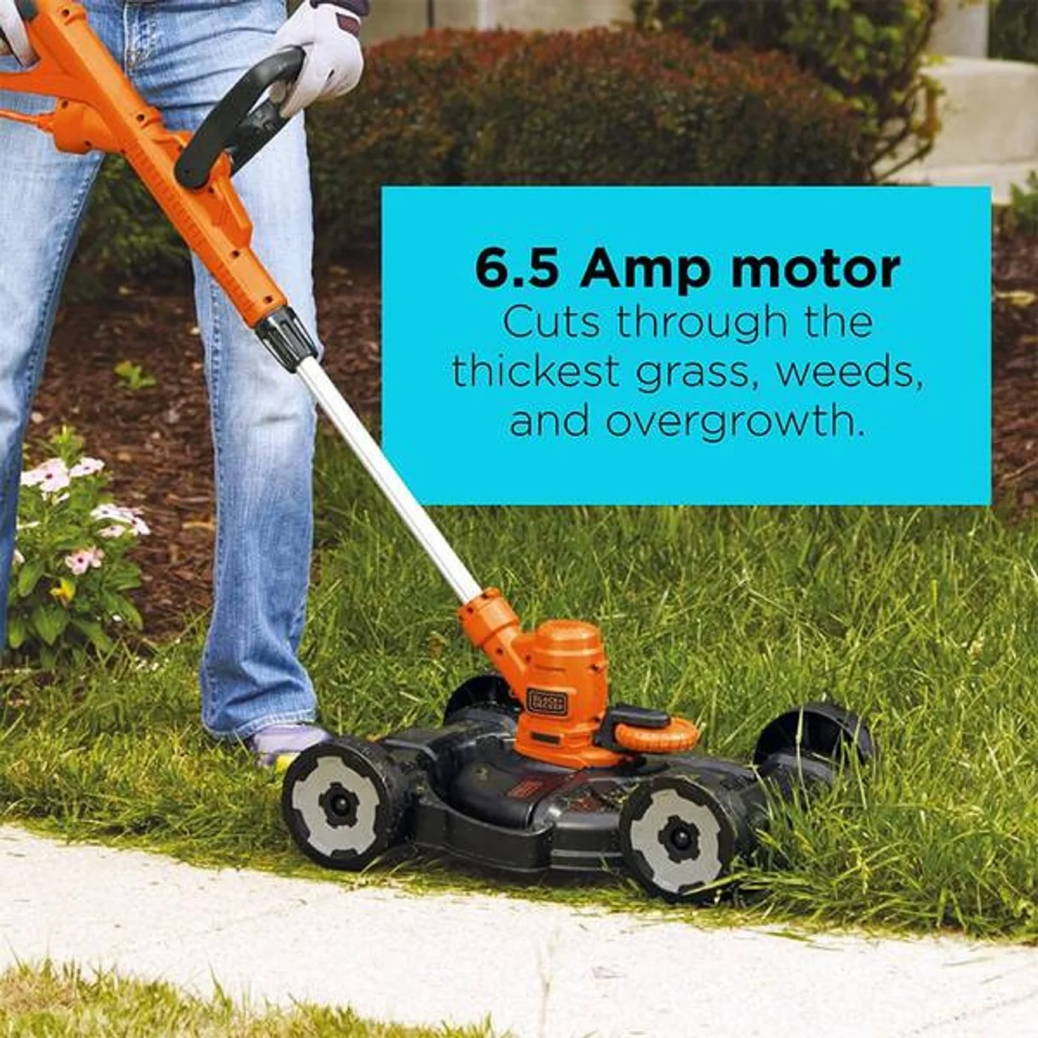 BLACK+DECKER MTE912 3-N-1 6.5 Amp String Trimmer, Edger & 12