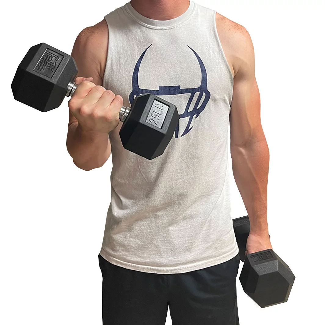 Fitness First Rubber Hex Dumbbell Pairs, 25 lbs. Pair - Womvr