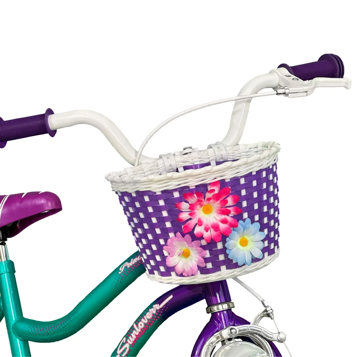 SUNLOVERR Mystic Purple Girls Bike for Toddlers and Kids Ages 3-5 Years Old, 12 Inch Kids Bike with Training Wheels & Basket, Boy Bicycle with Handbrake. - Womvr