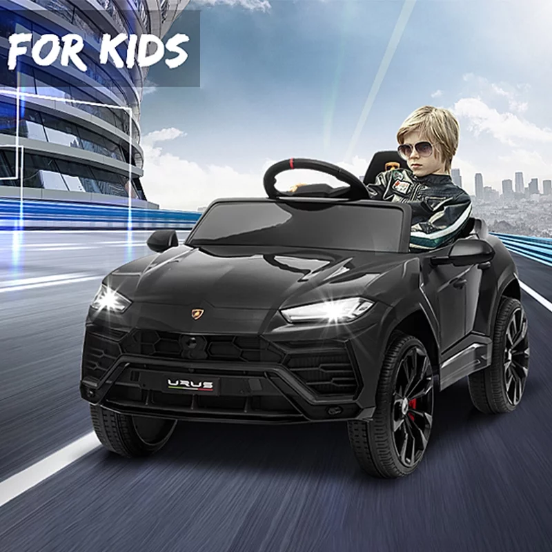 FUNTOK Lamborghini Urus 12V Electric Powered Ride on Car for Kids, with Remote Control, Foot Pedal, MP3 Player and LED Headlights - Womvr
