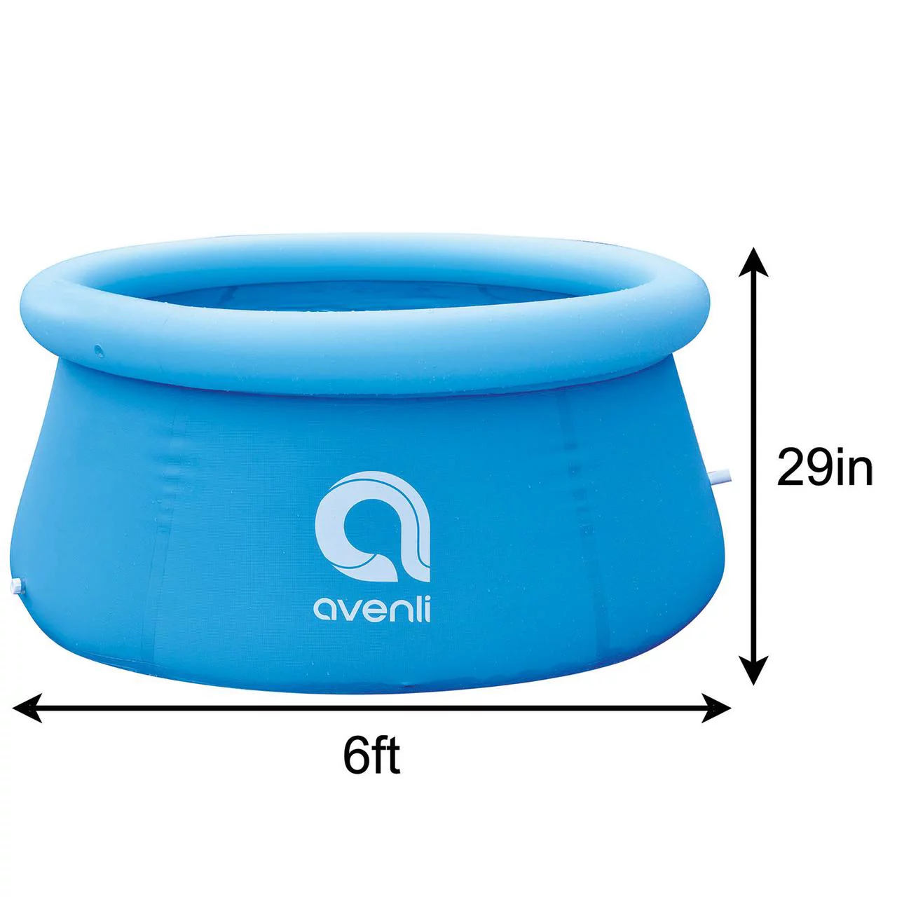 Honeydrill Above Ground Swimming Pools, Inflatable Top Ring Round Pool, Blue (10 ft x 30 in) - Womvr