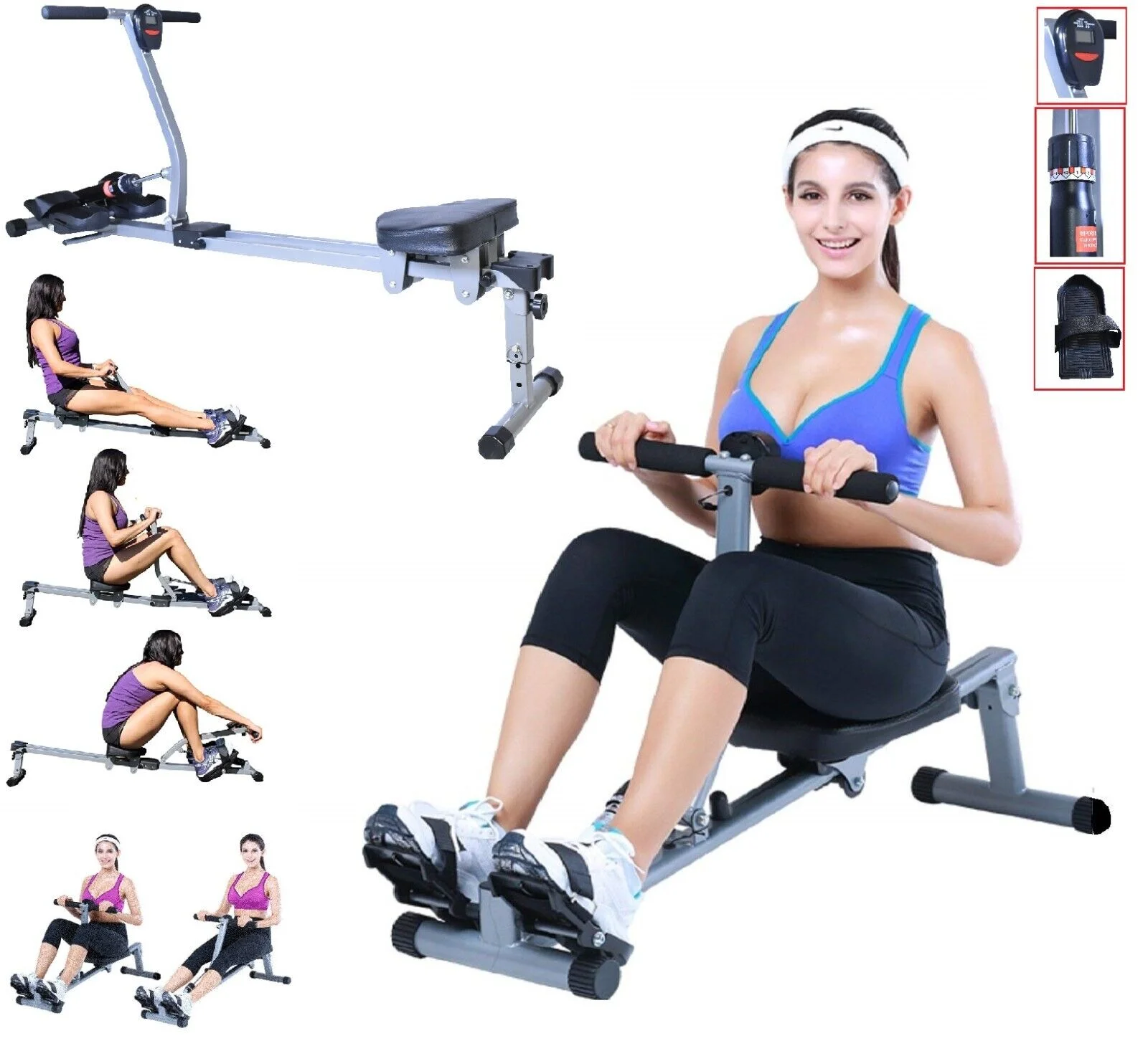 Iron Bar Fitness Rowing Machine: Full Body Workout for Weight Loss and Stay in Shape - Womvr