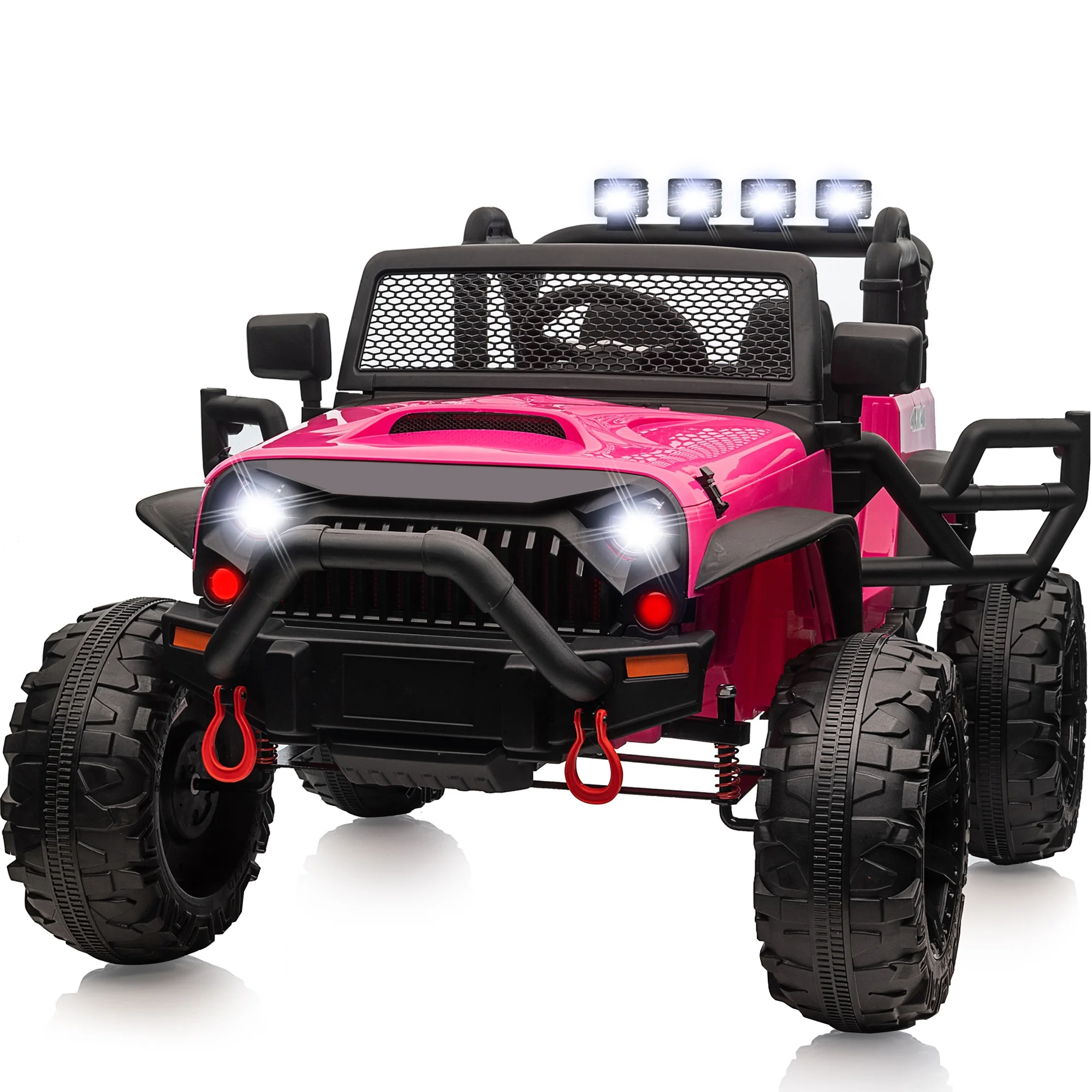 Outfunny 24V Ride on Toy Truck for Big Kids with Remote, 2-Seater, 400W Motor - Purple - Womvr