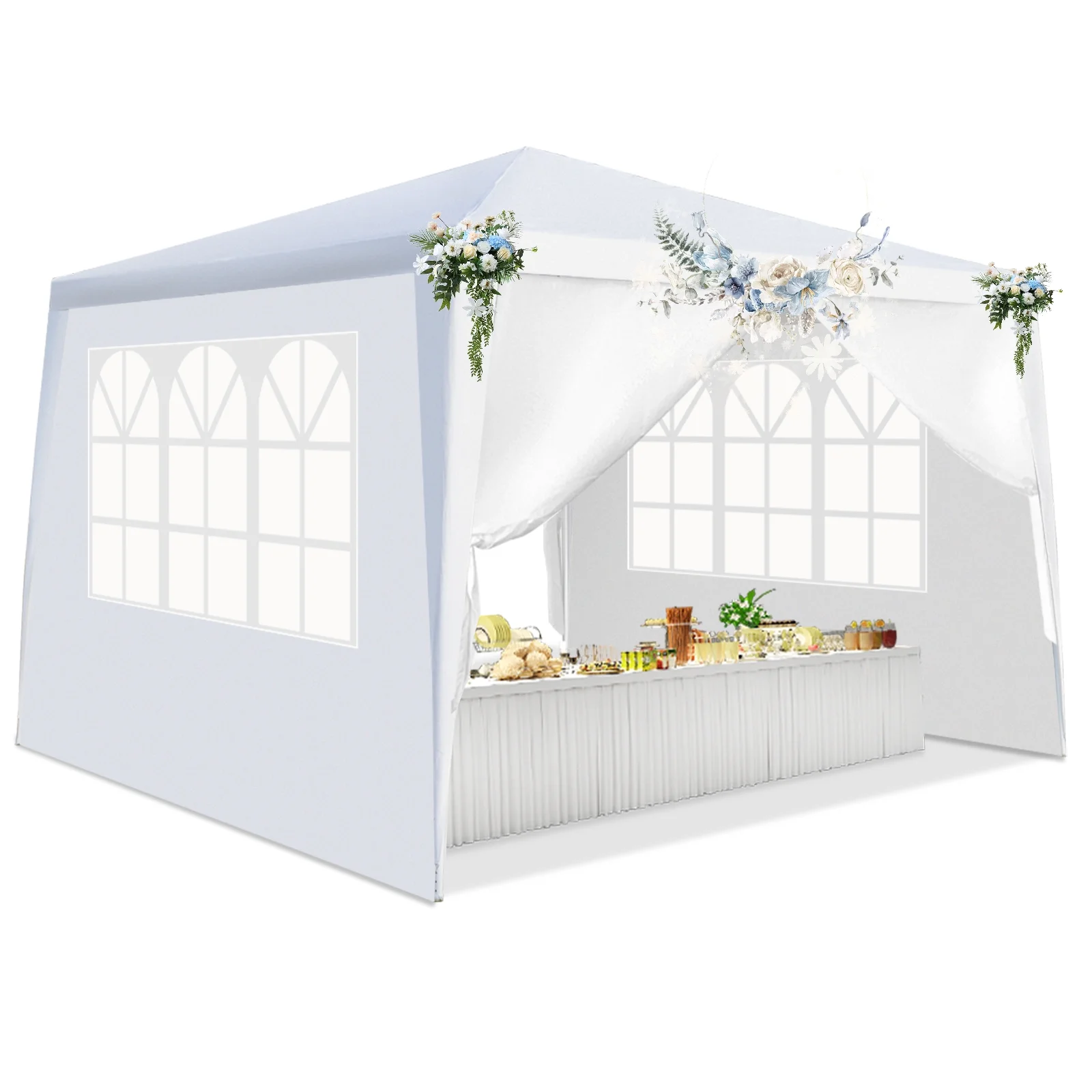 Ktaxon 10'x30' Canopy Tent Wedding Partywith Removable 5 Sidewall White - Womvr