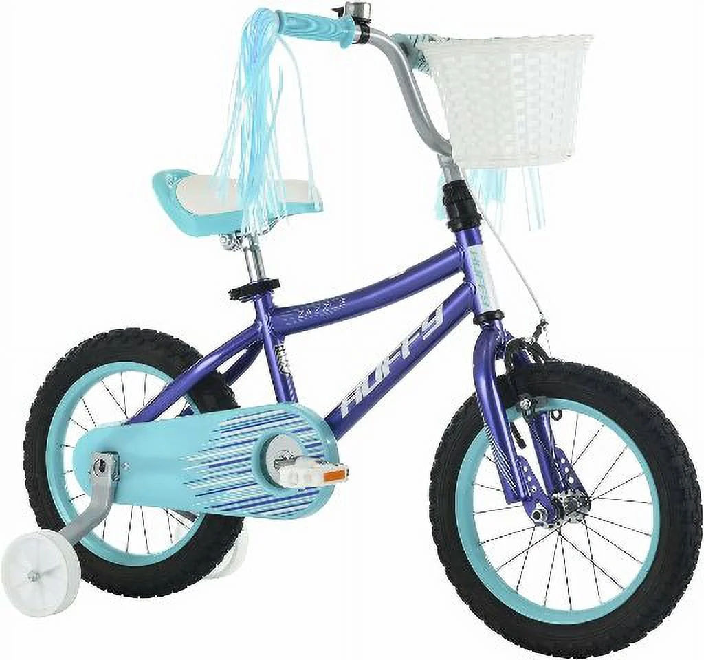 Zazzle Girl's Bike for Kids with Training Wheels, Streamers, and Basket - Womvr